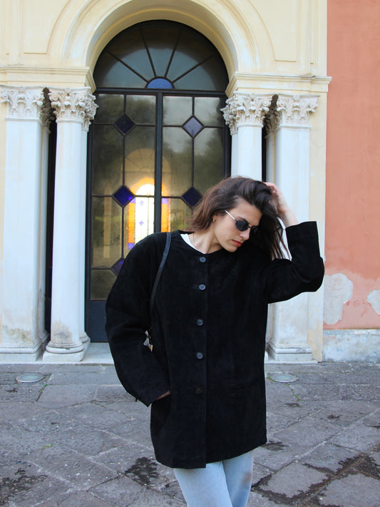 GIACCA VINTAGE IN CAMOSCIO