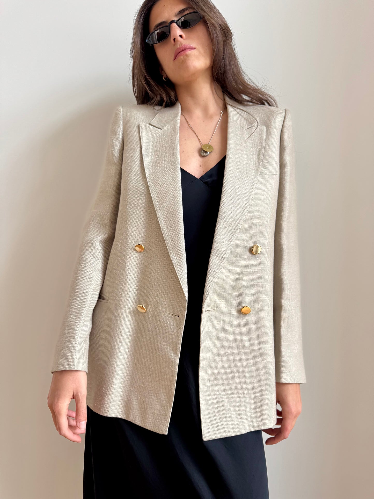 BLAZER DOPPIO PETTO IN LINO