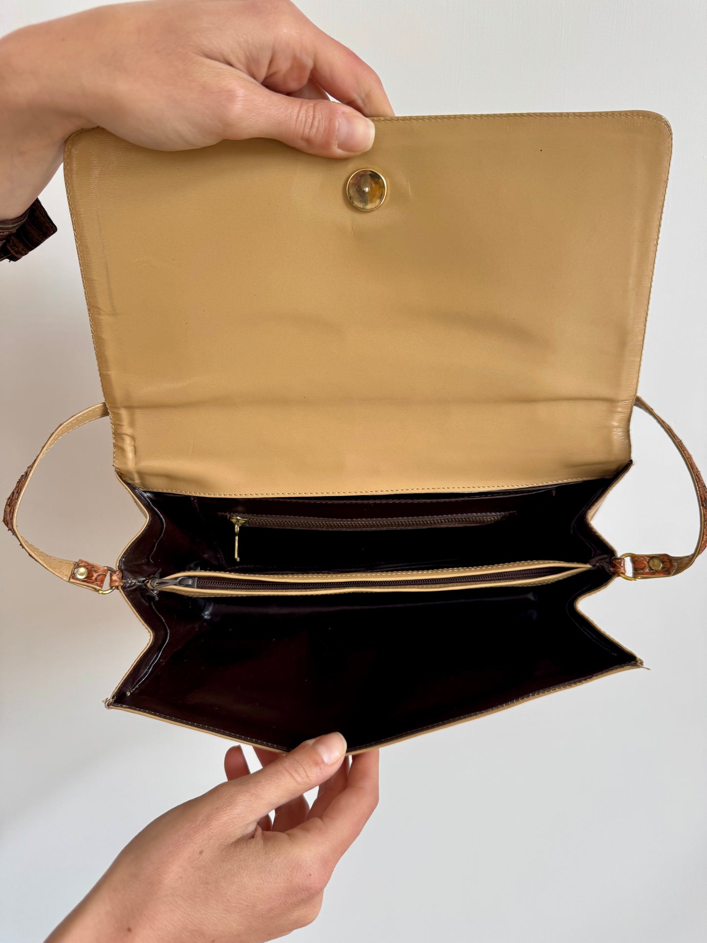 BORSA A SPALLA EFFETTO PITONE