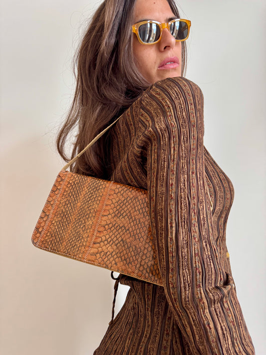 BORSA A SPALLA EFFETTO PITONE