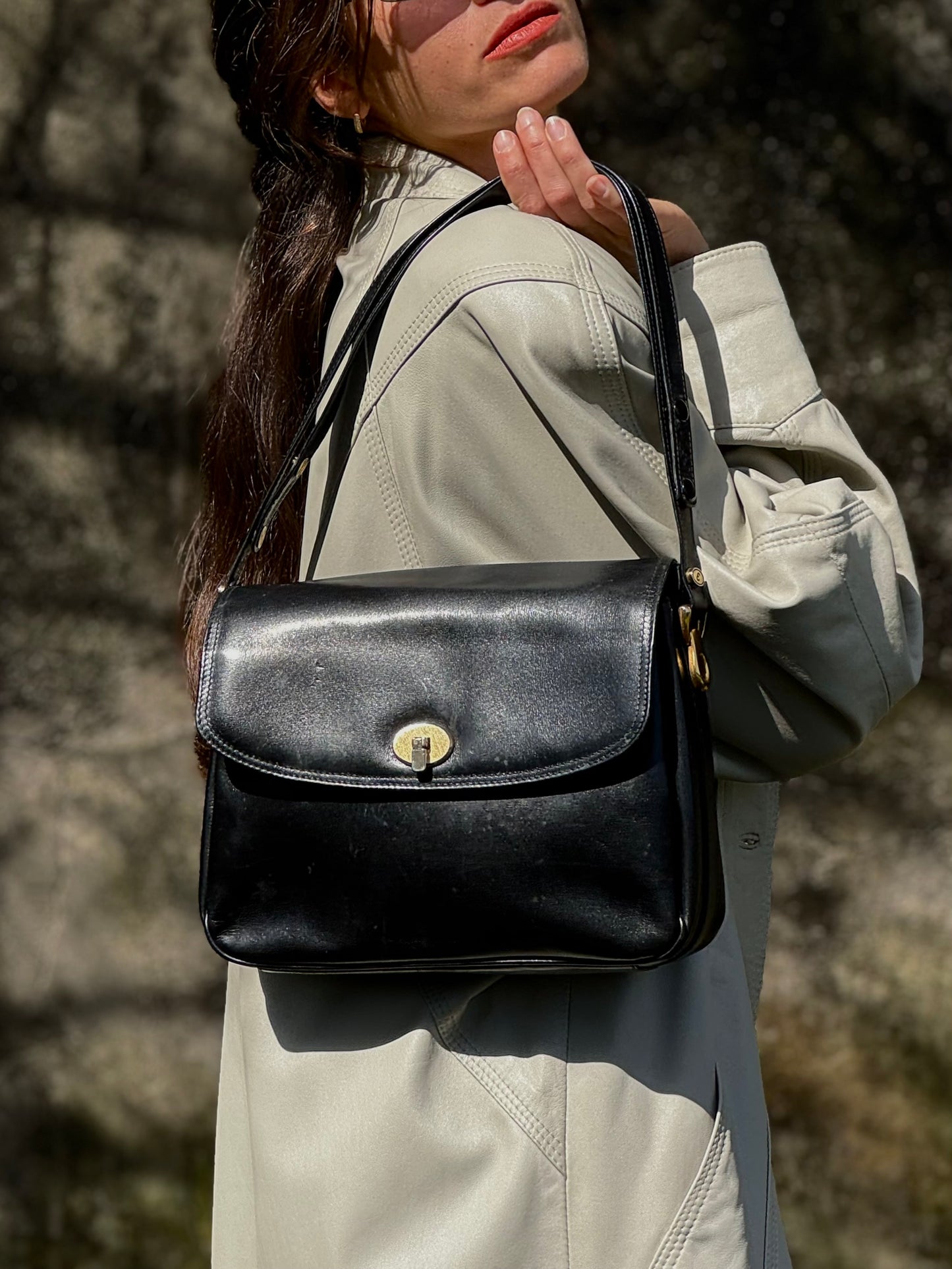 BORSA A SPALLA IN VERA PELLE