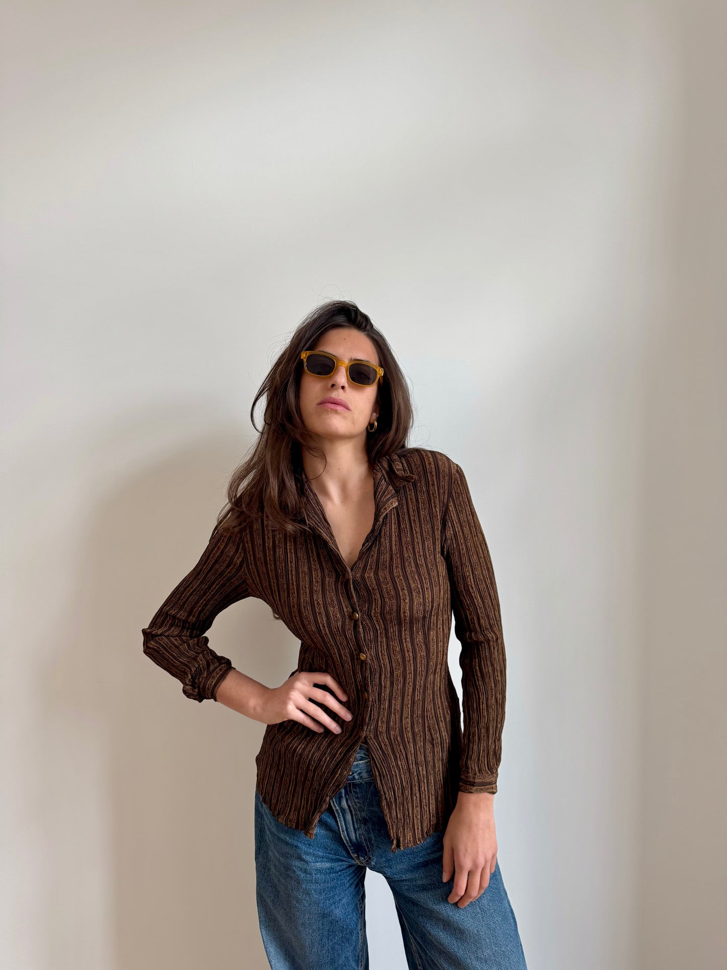 CAMICIA MANICHE LUNGHE CON PATTERN