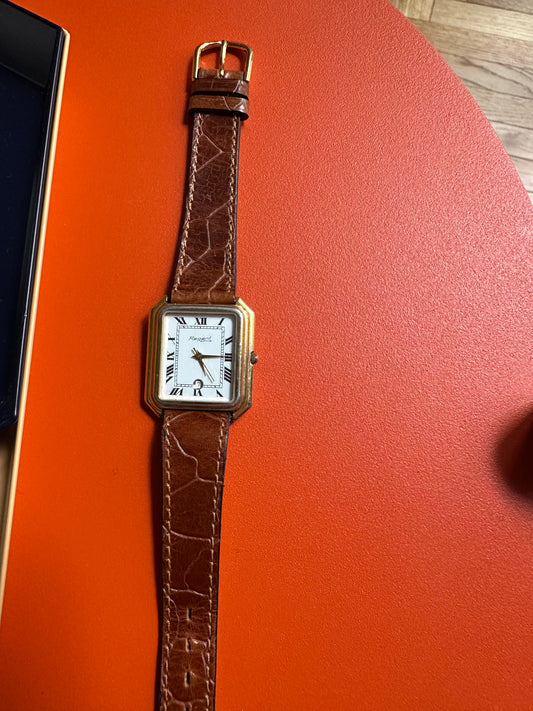 OROLOGIO VINTAGE CON TEXTURE IN COCCODRILLO