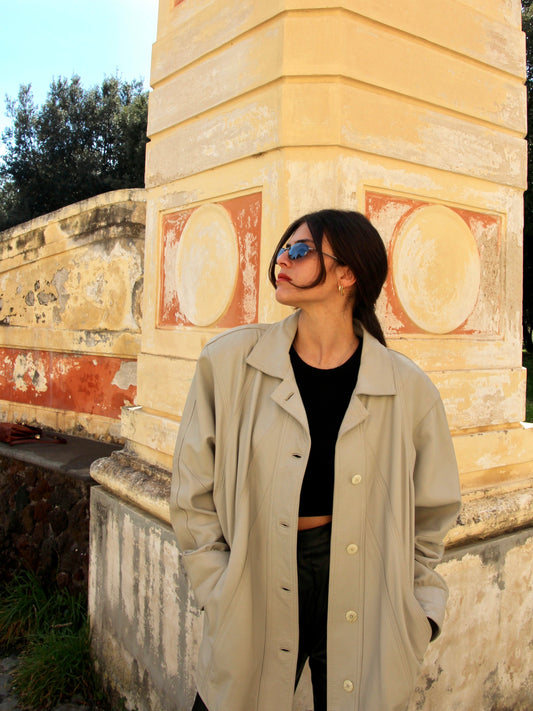 GIACCA IN PELLE OFF WHITE