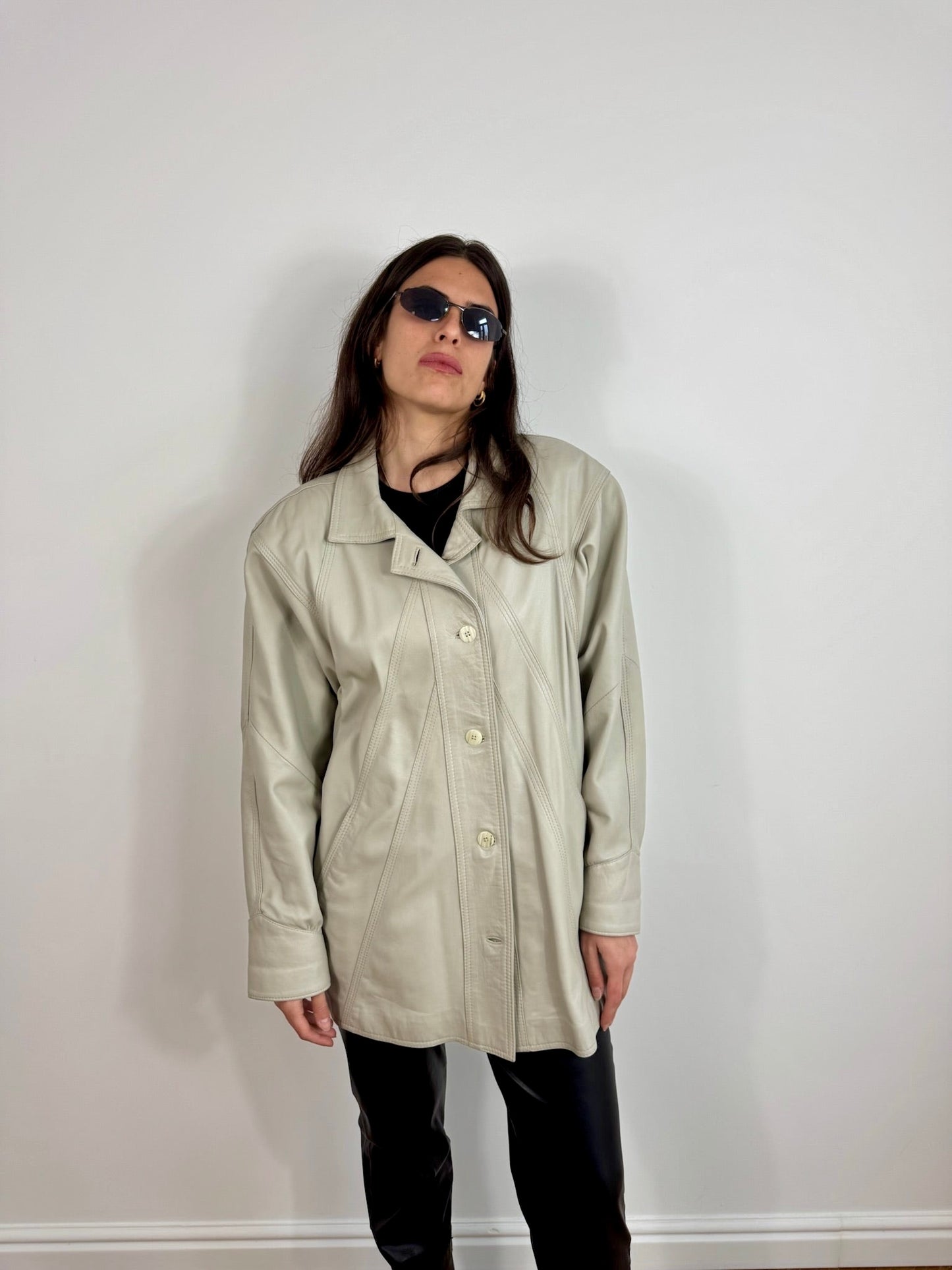 GIACCA IN PELLE OFF WHITE