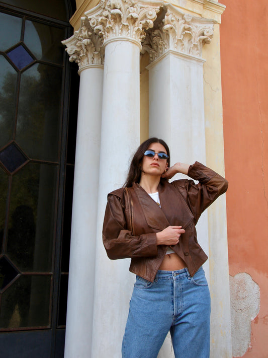 GIACCA CORTA IN VERA PELLE