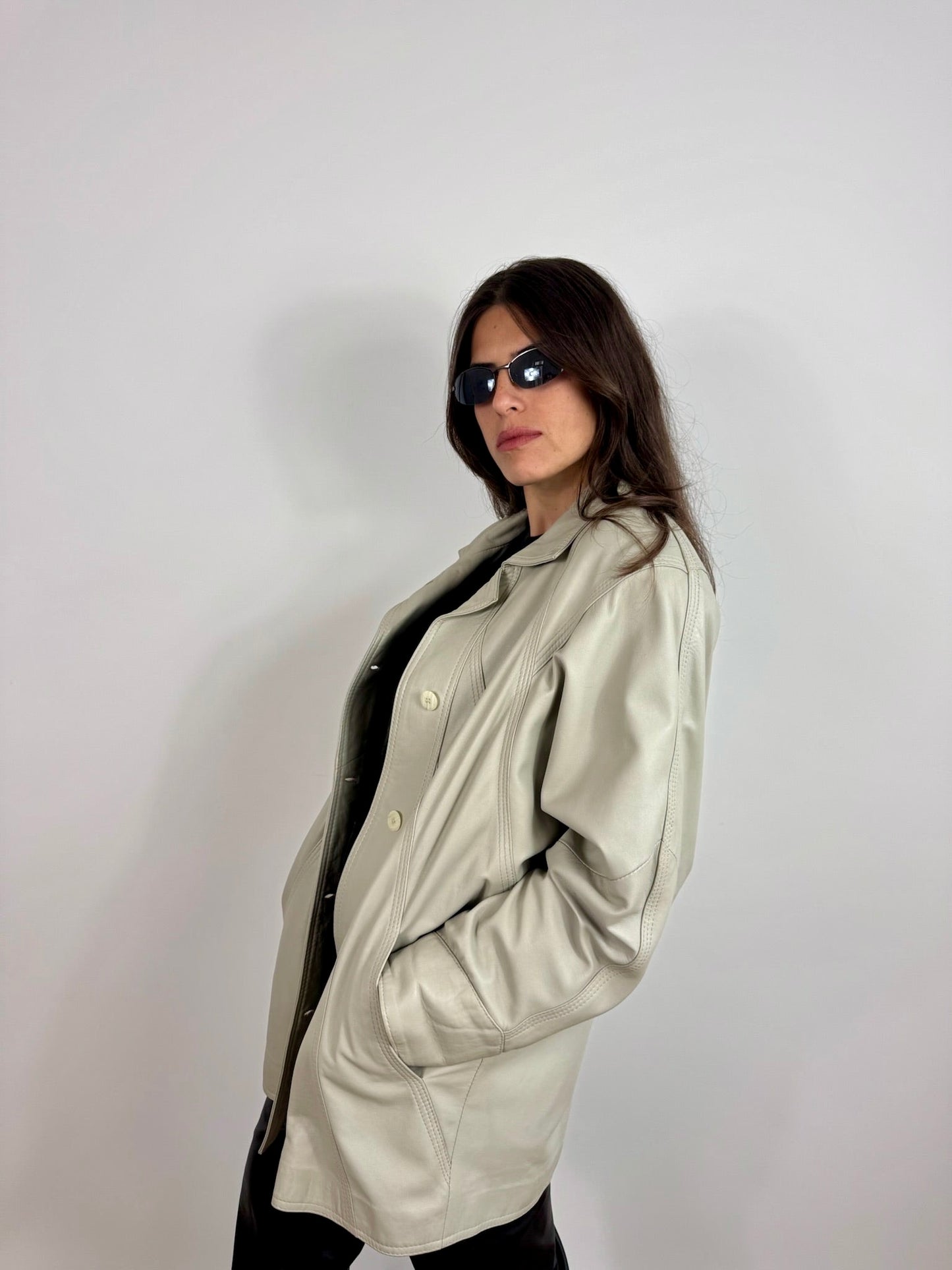 GIACCA IN PELLE OFF WHITE