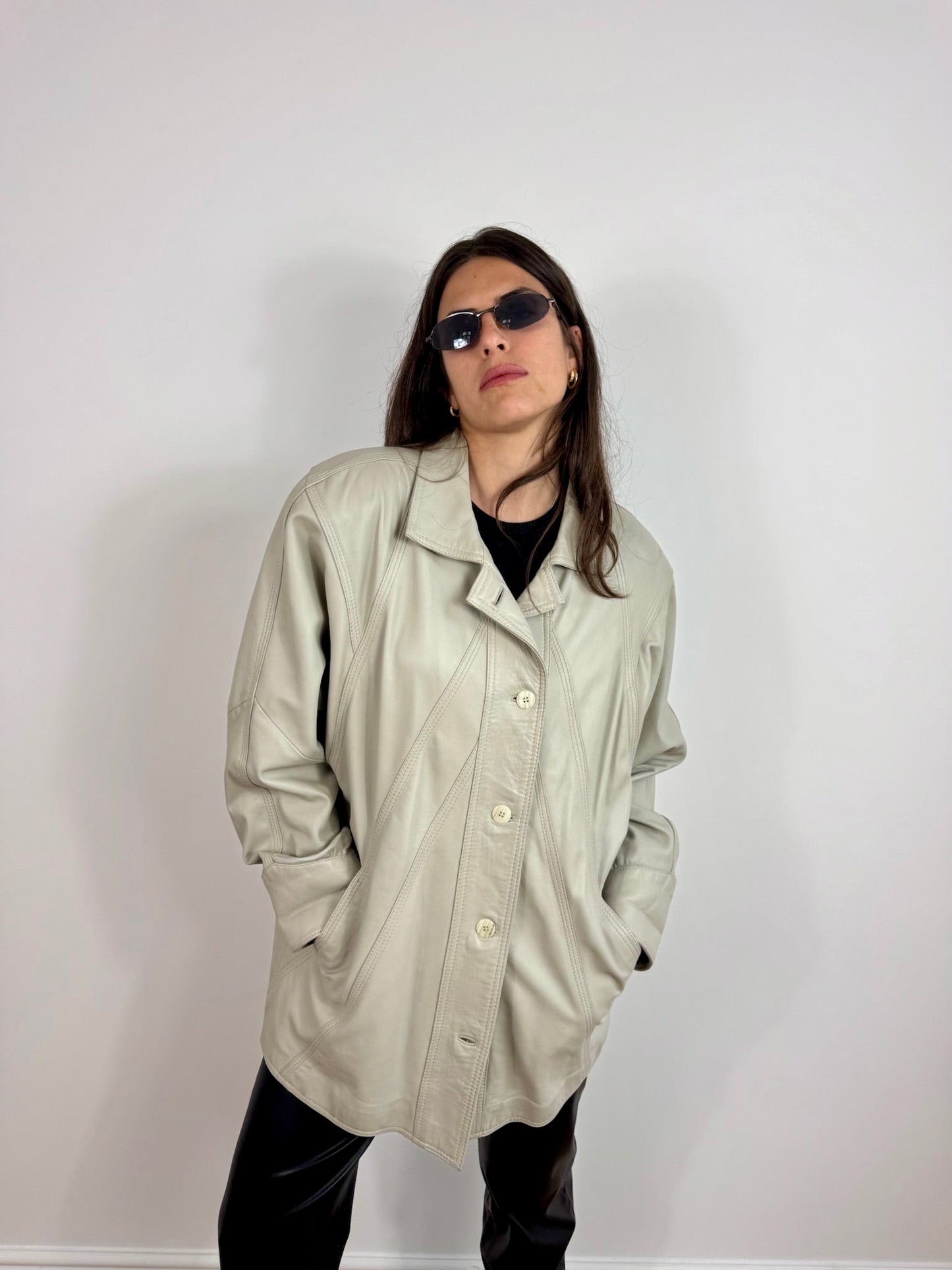 GIACCA IN PELLE OFF WHITE