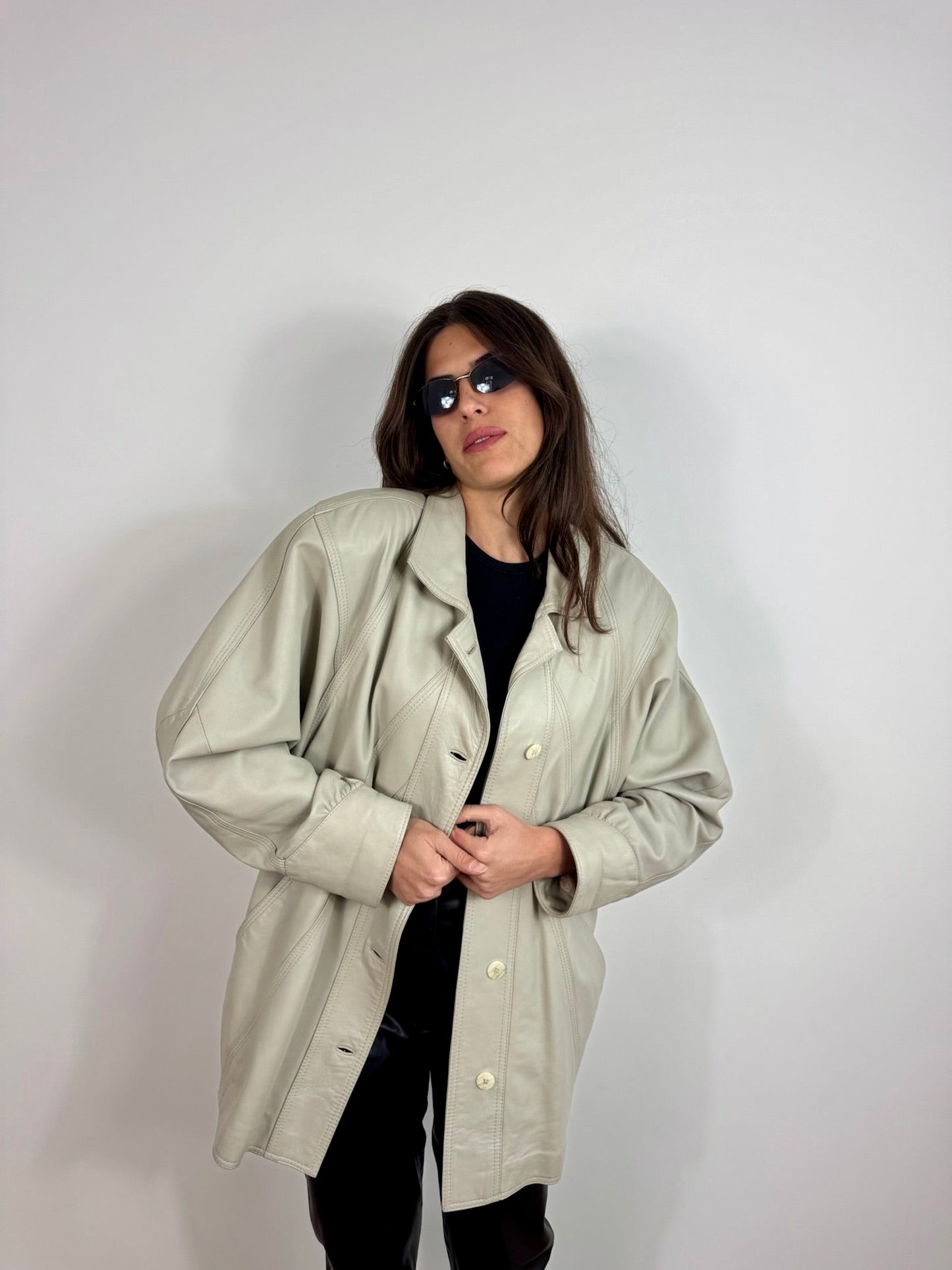 GIACCA IN PELLE OFF WHITE