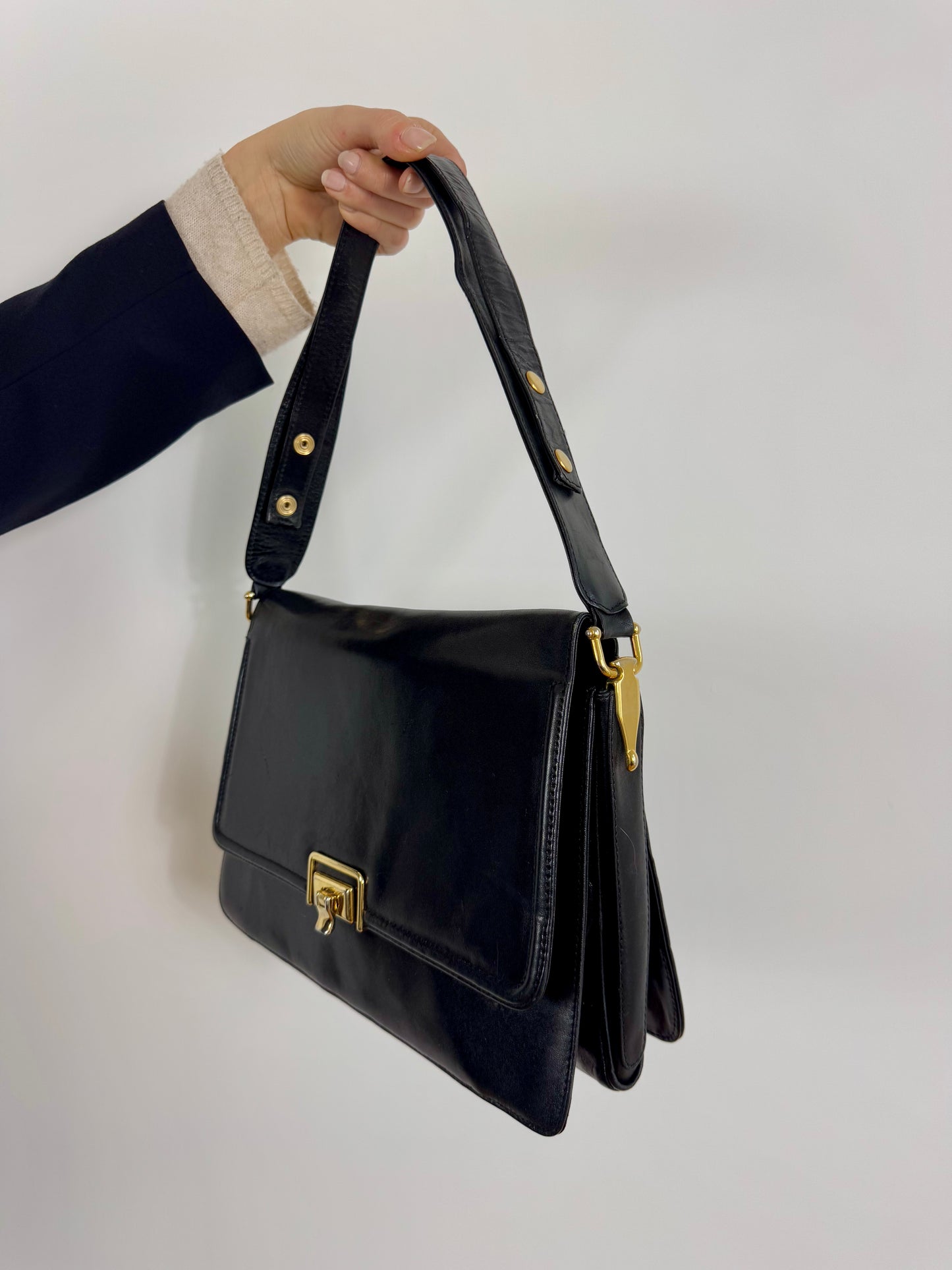 BORSA A SPALLA IN VERA PELLE