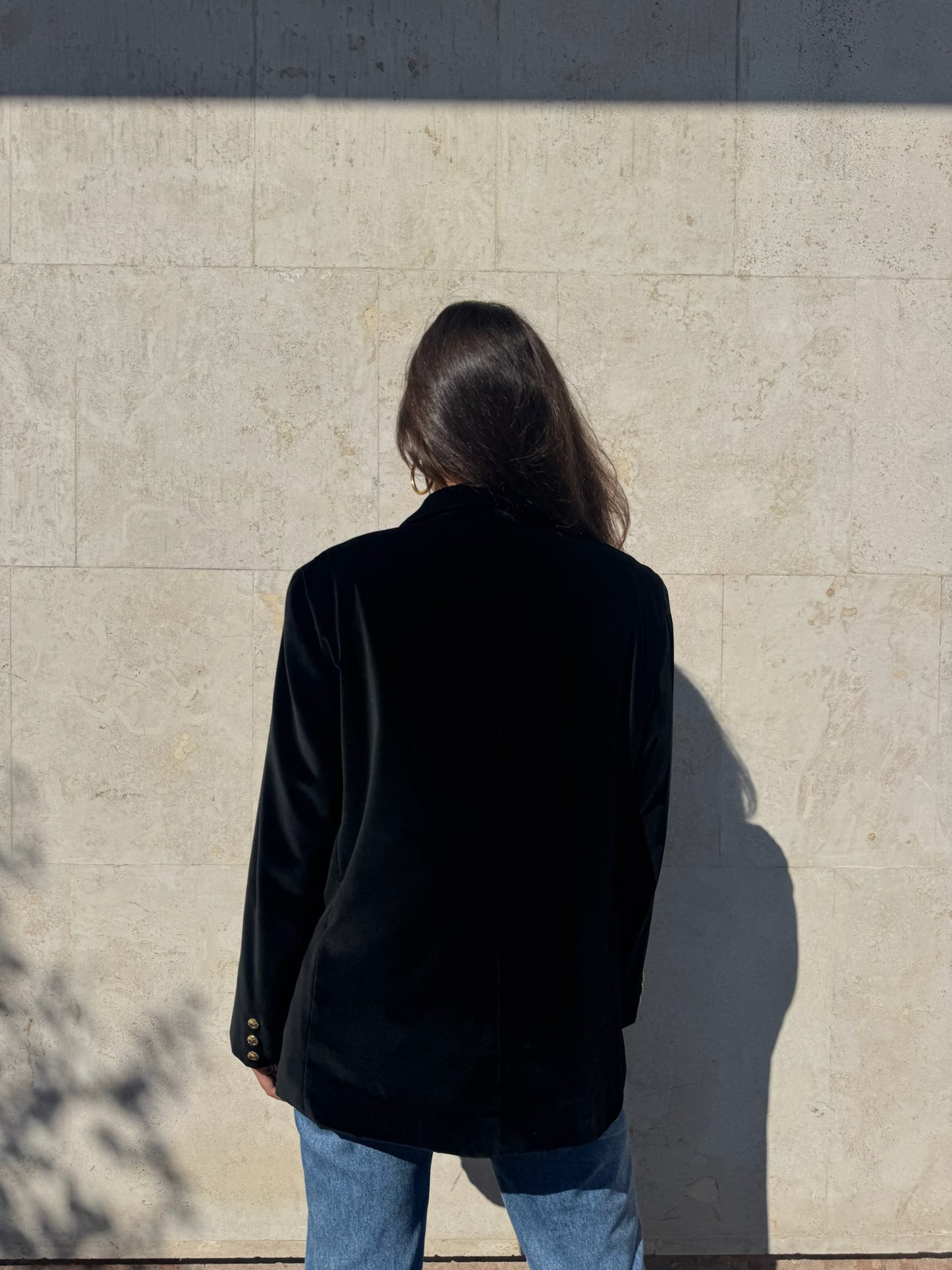 BLAZER NERA IN VELLUTO