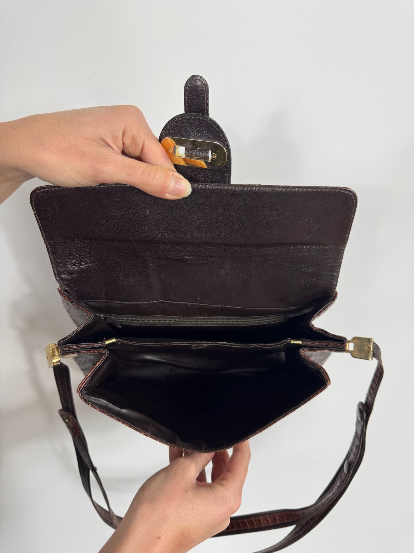 BORSA A MANO E TRACOLLA EFFETTO PITONE