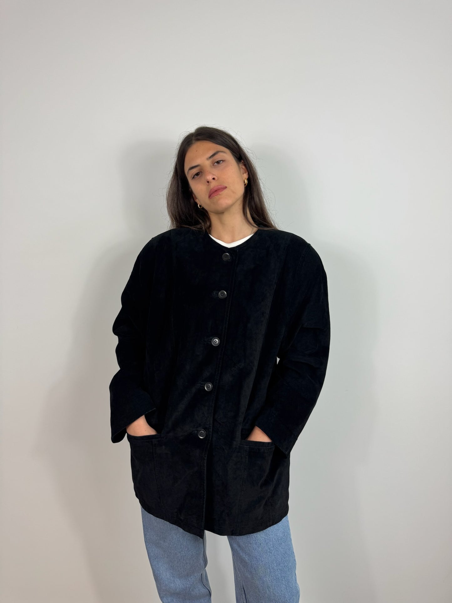 GIACCA VINTAGE IN CAMOSCIO