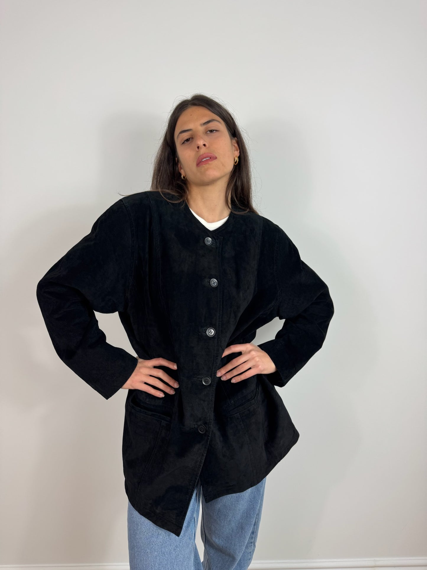 GIACCA VINTAGE IN CAMOSCIO