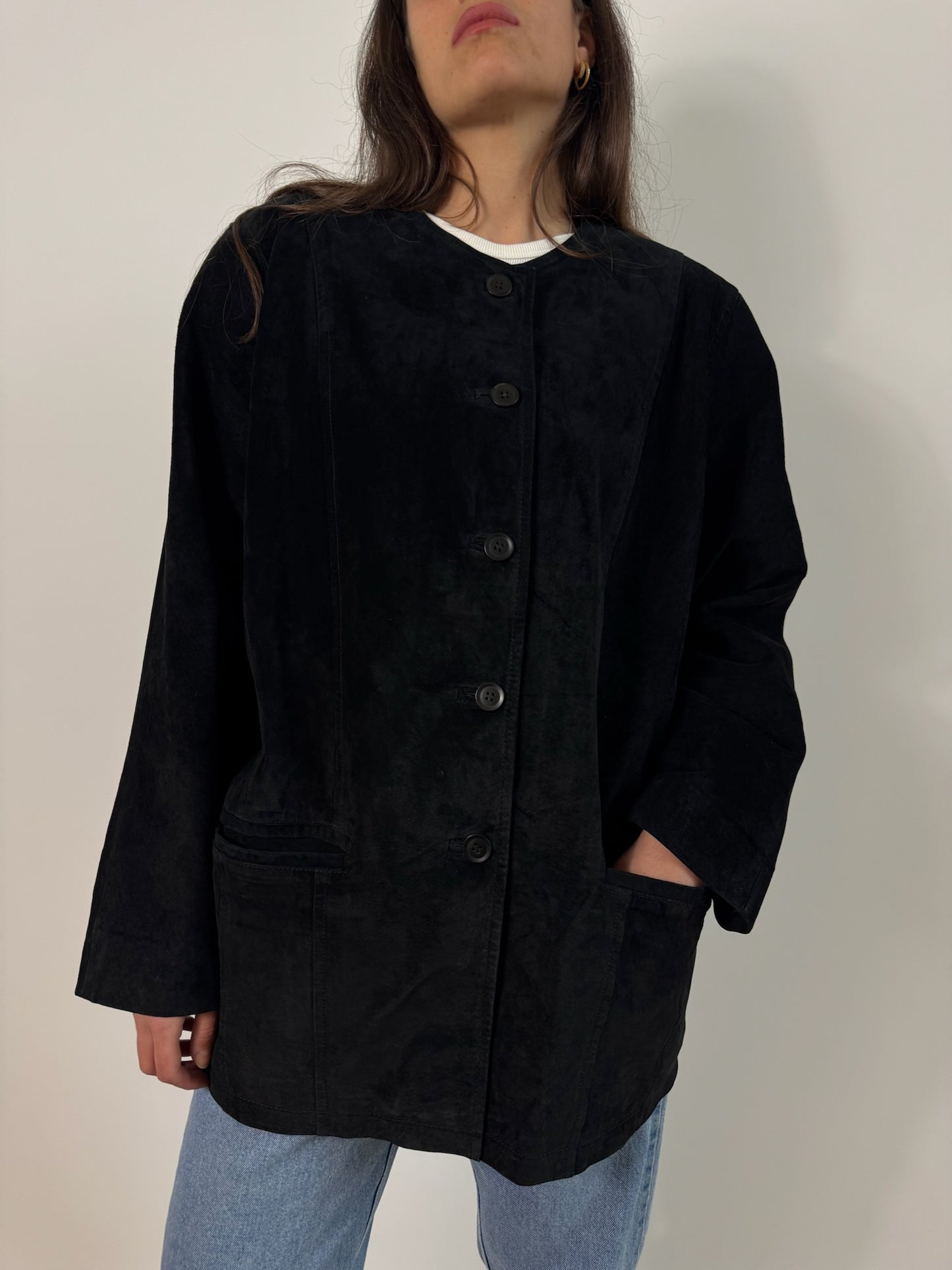 GIACCA VINTAGE IN CAMOSCIO