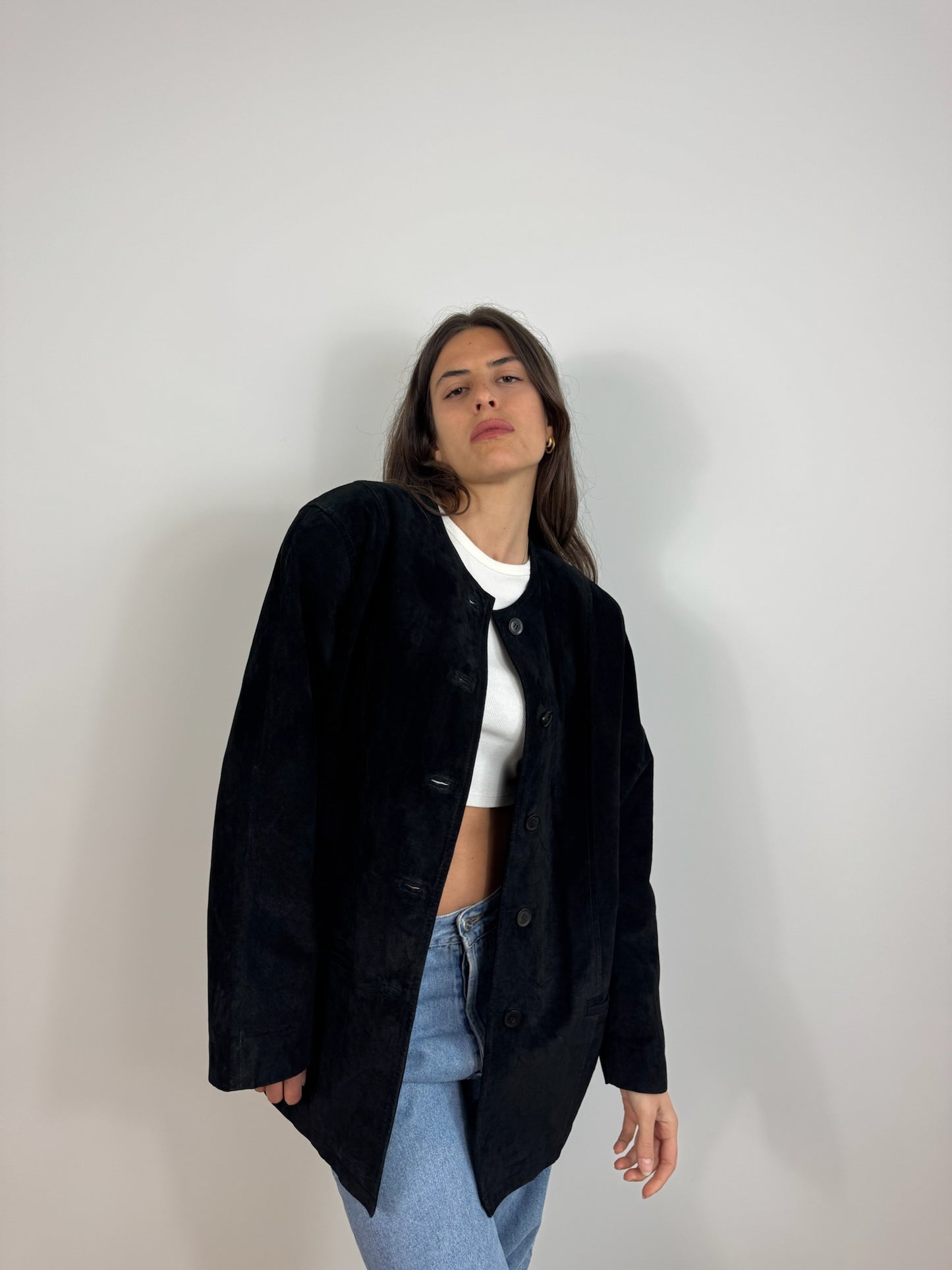 GIACCA VINTAGE IN CAMOSCIO