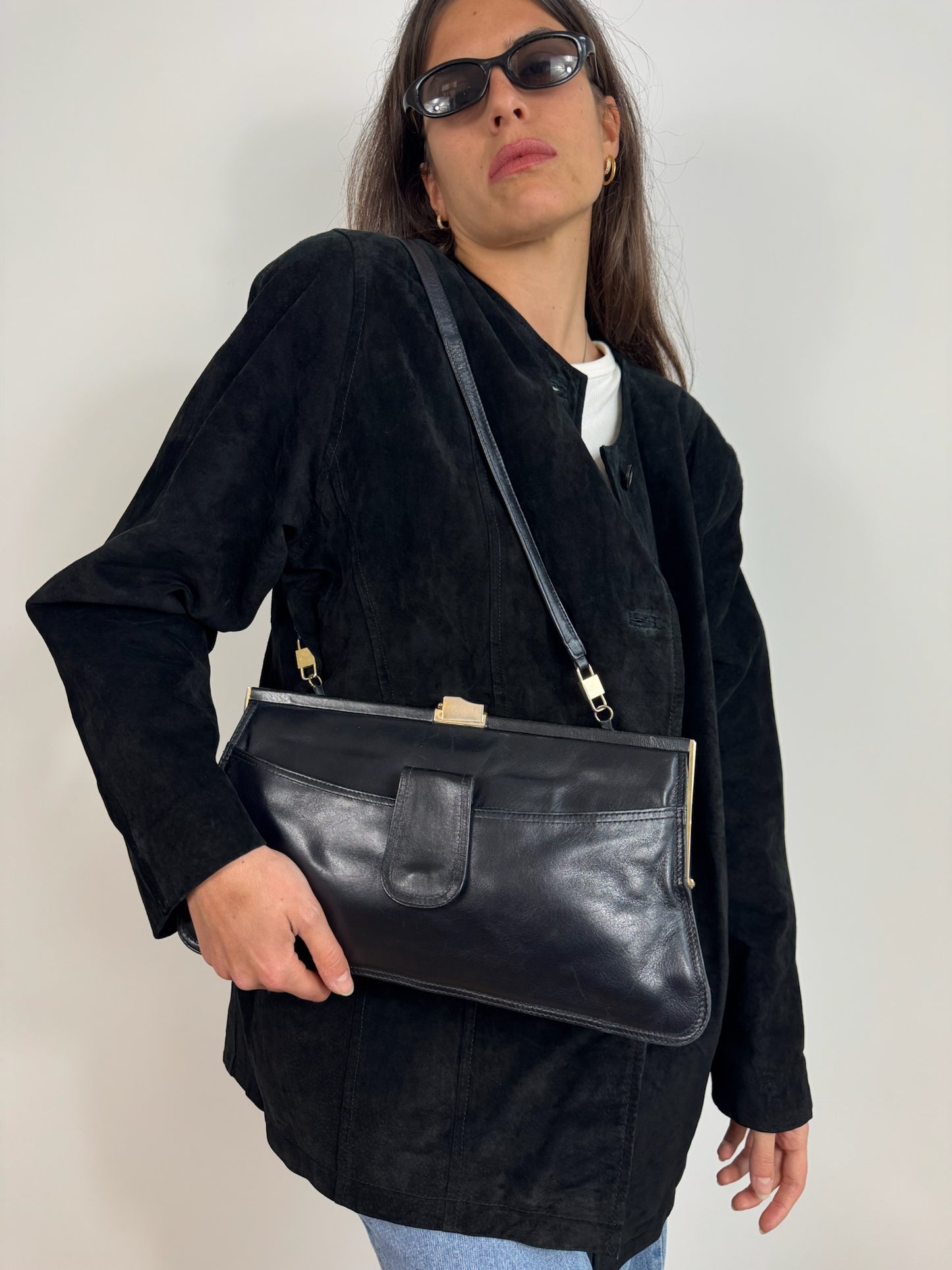 BORSA A SPALLA BLU NAVY