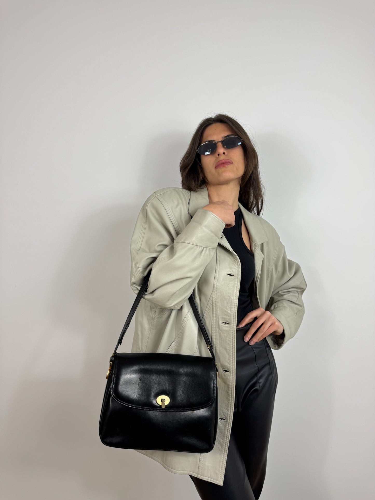 BORSA A SPALLA IN VERA PELLE