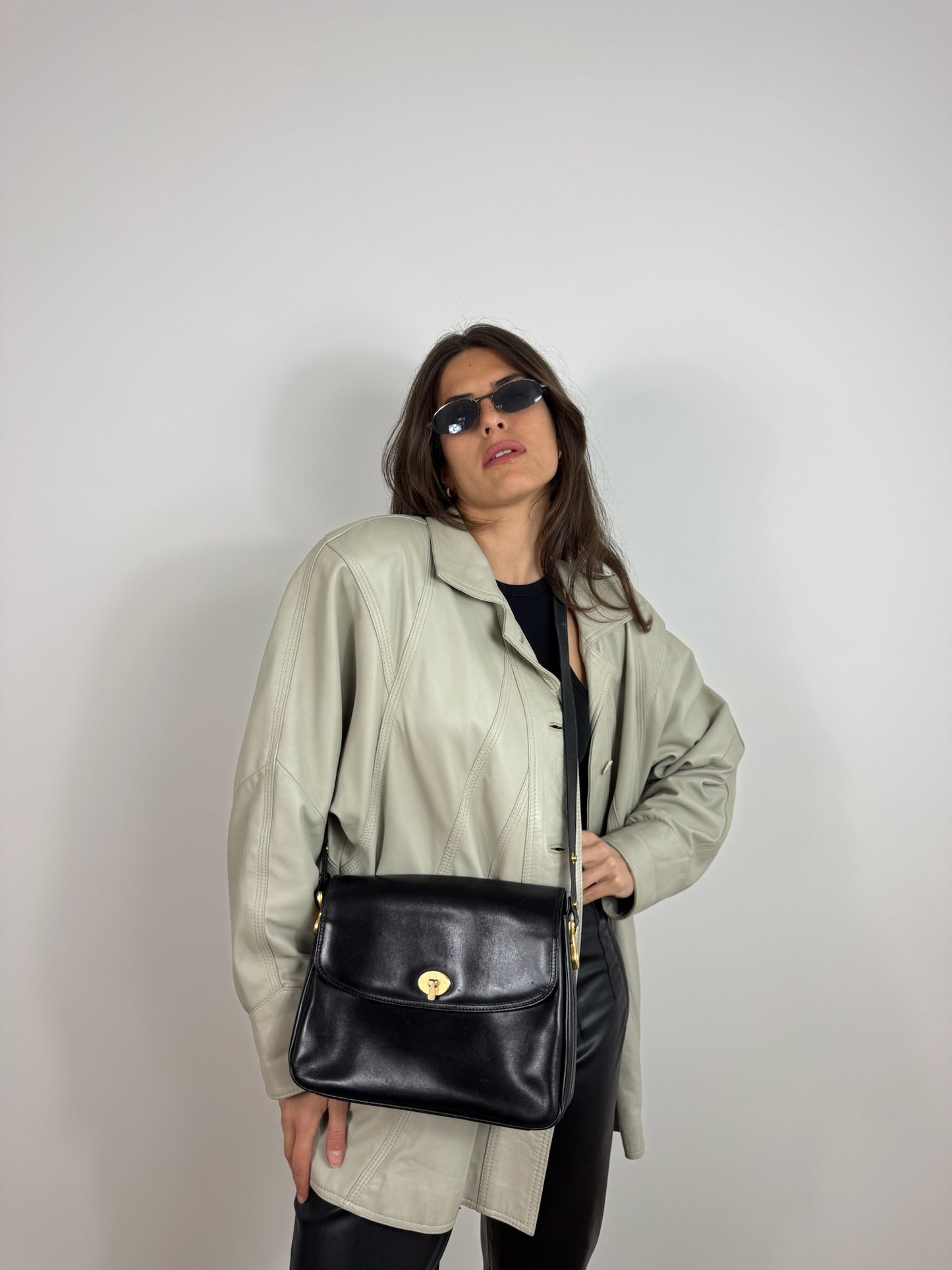 BORSA A SPALLA IN VERA PELLE