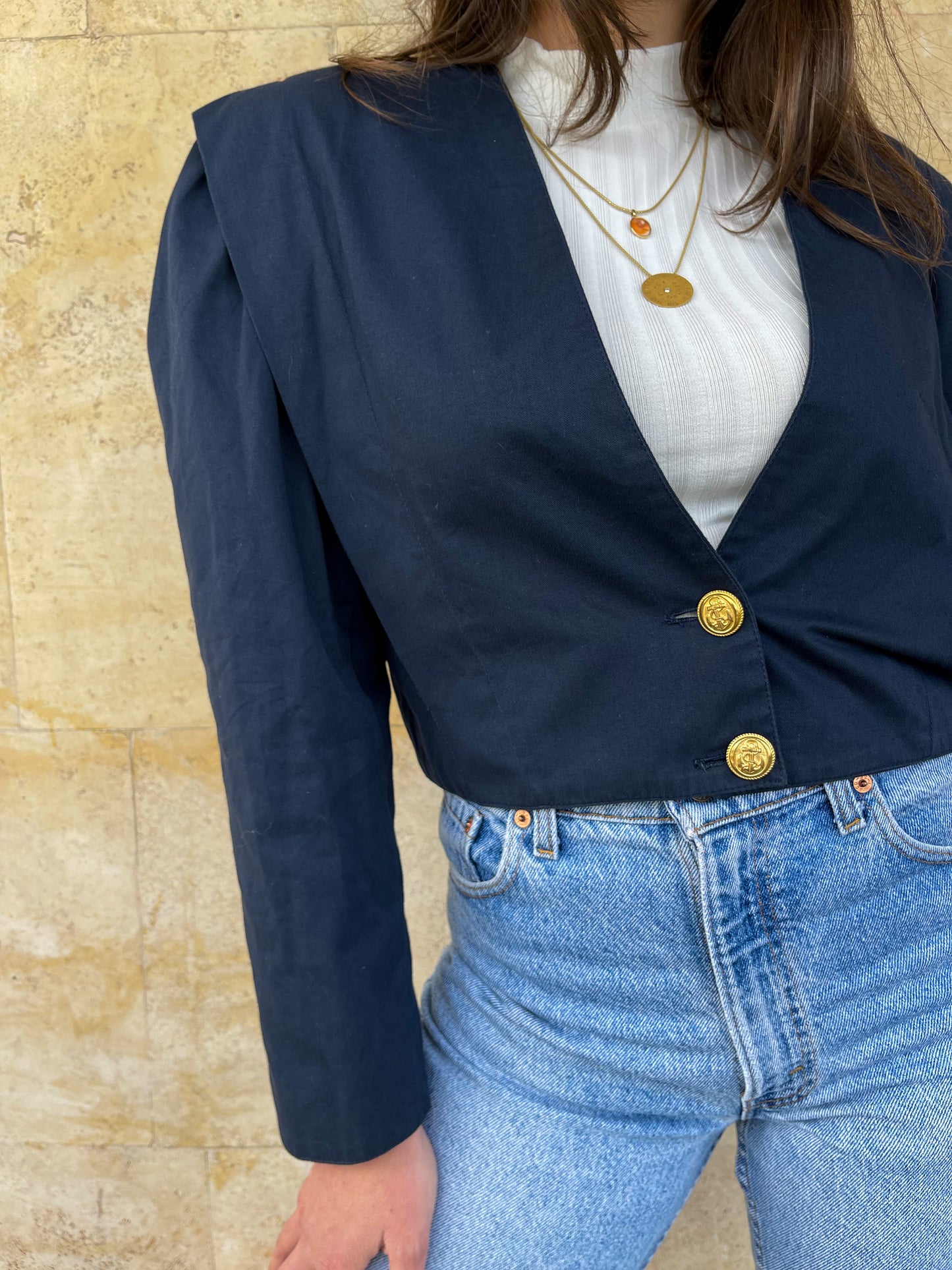GIACCA BOLERO IN BLU NAVY
