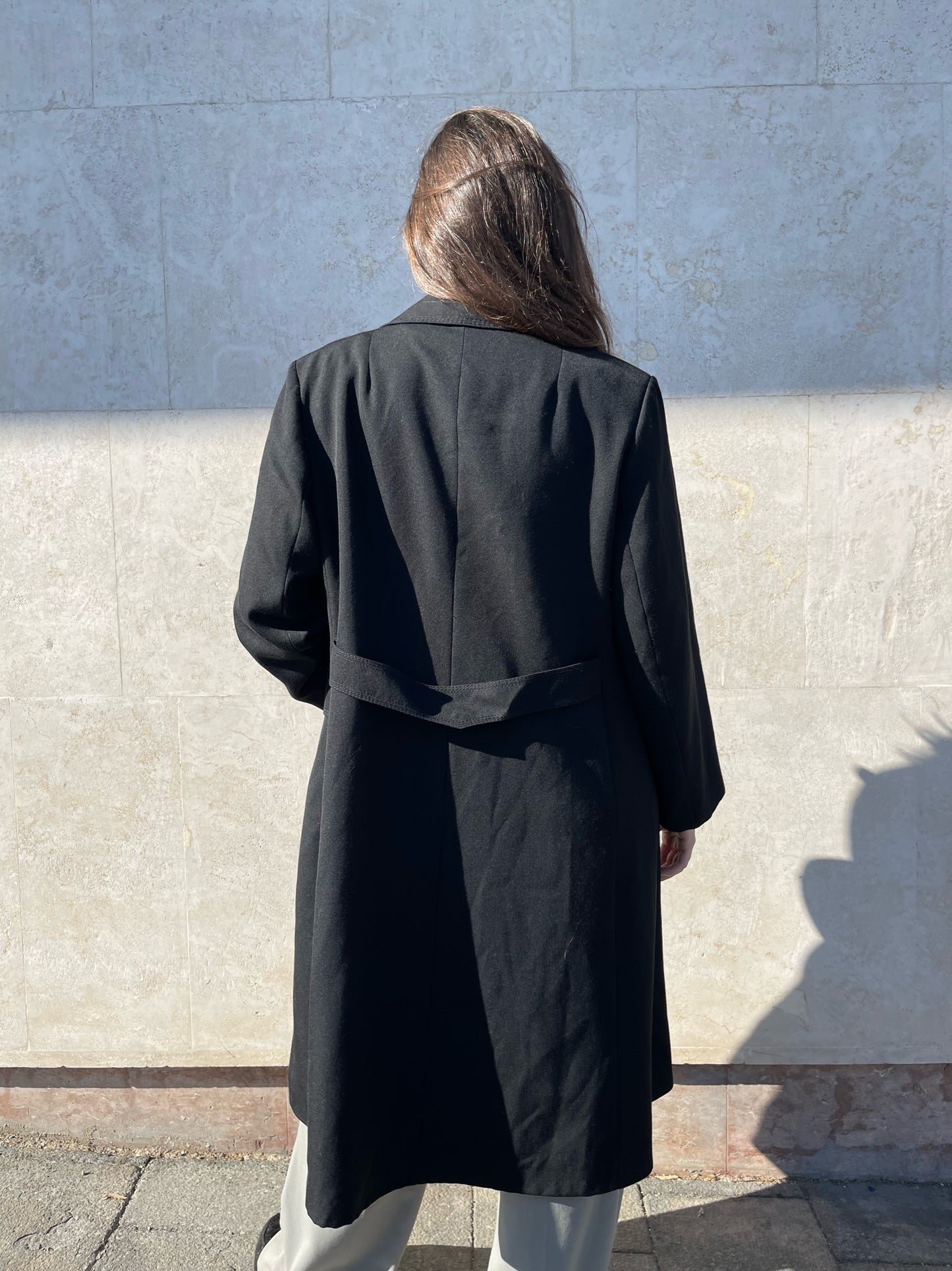CAPPOTTO NERO MISTO LANA