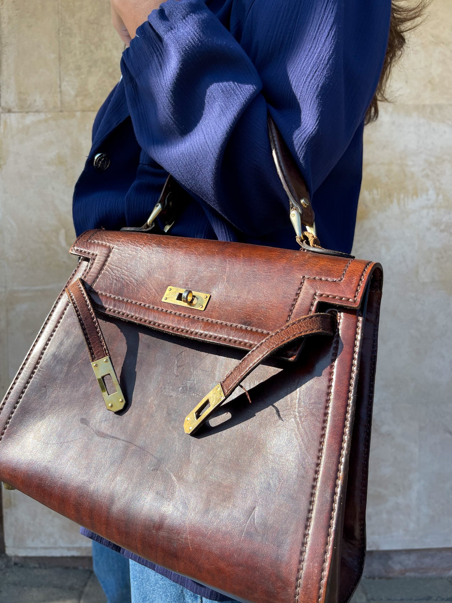 BORSA VINTAGE KELLY MARRONE