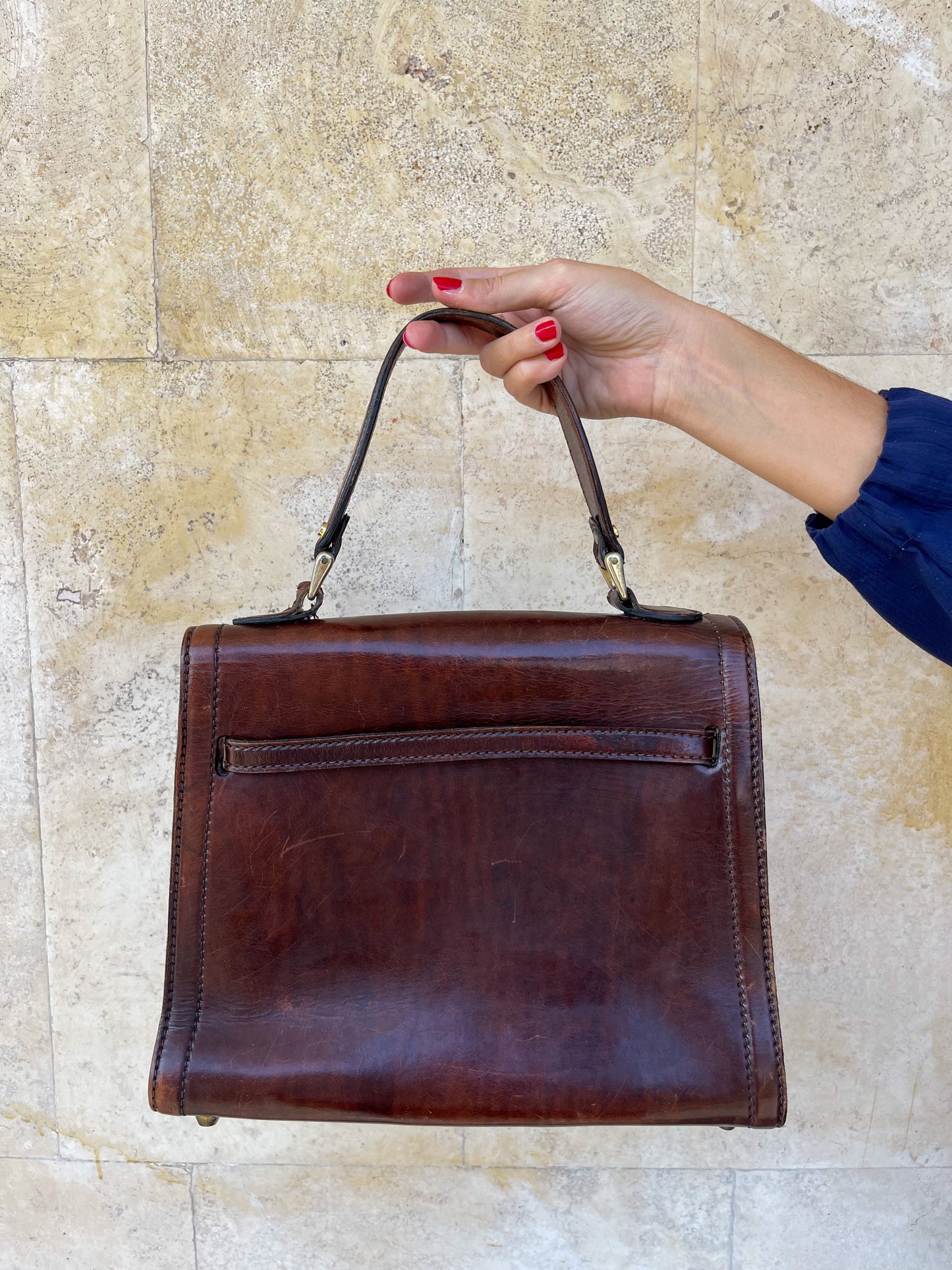 BORSA VINTAGE KELLY MARRONE