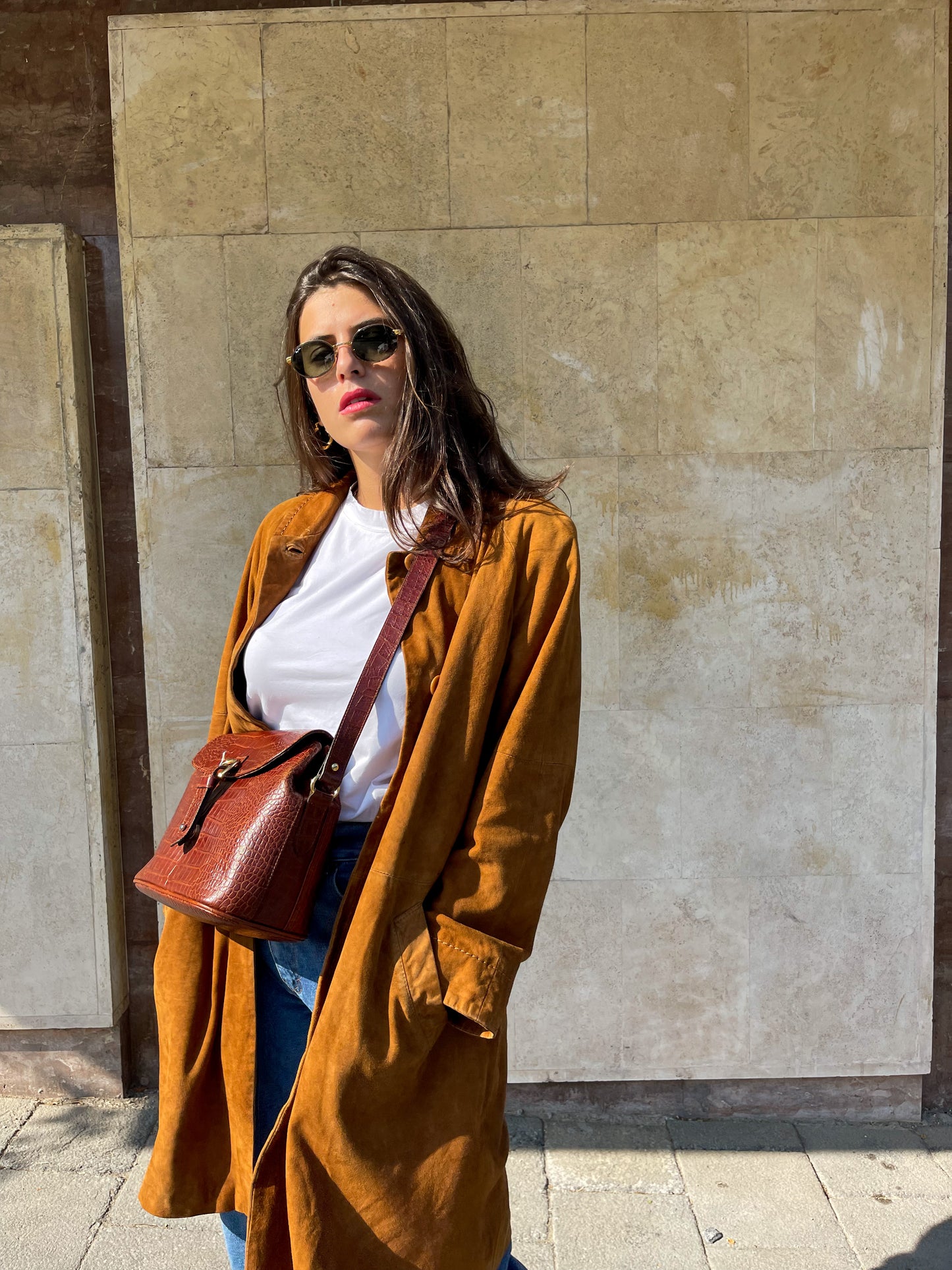 BORSA A TRACOLLA CROC EFFECT