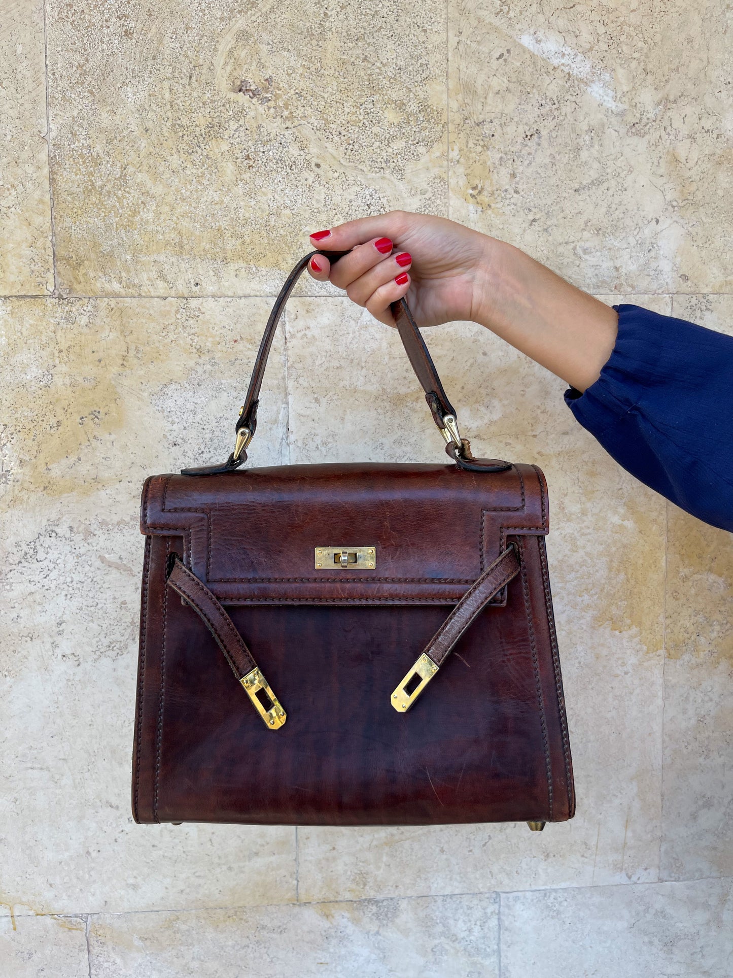 BORSA VINTAGE KELLY MARRONE