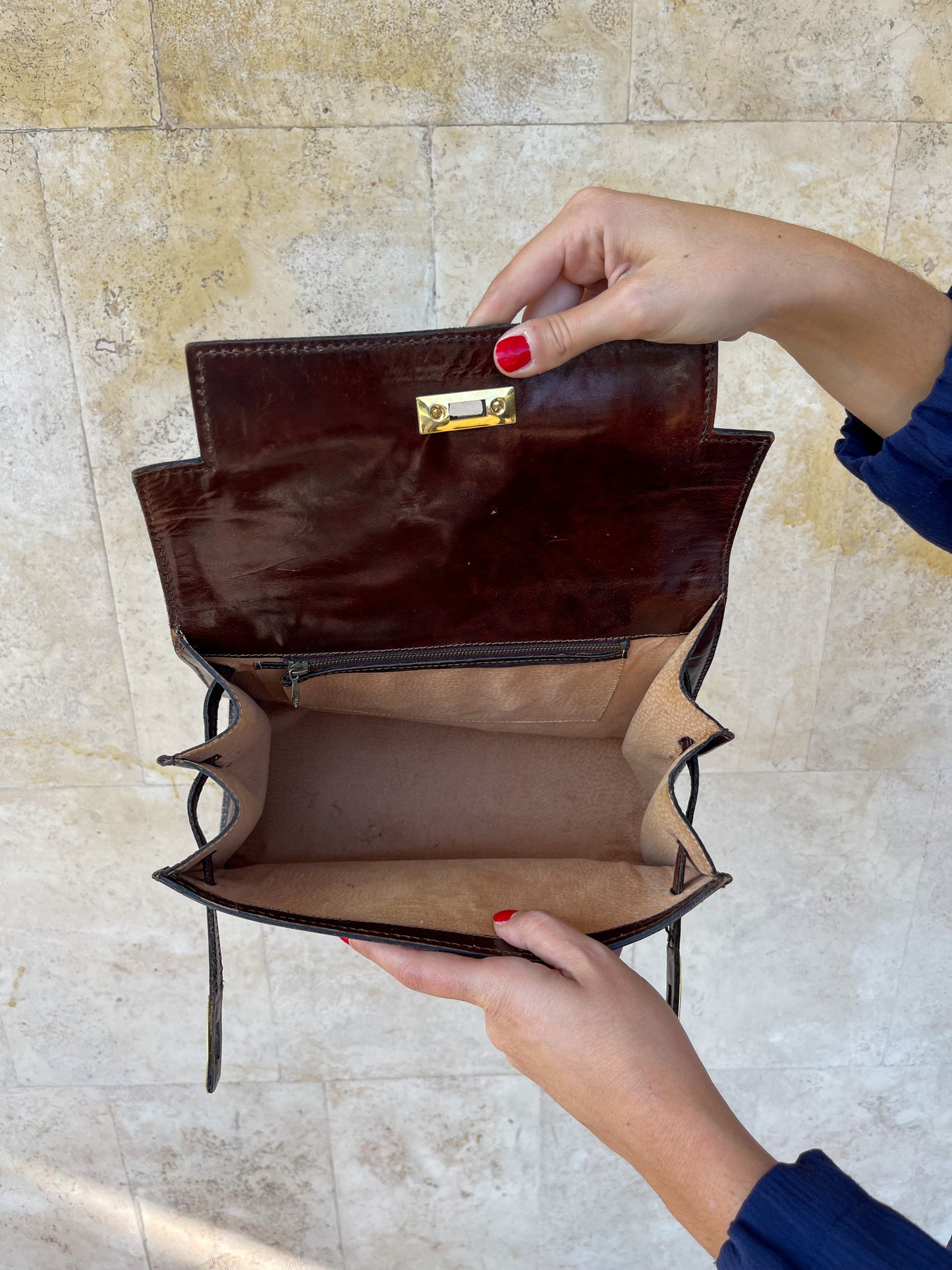 BORSA VINTAGE KELLY MARRONE