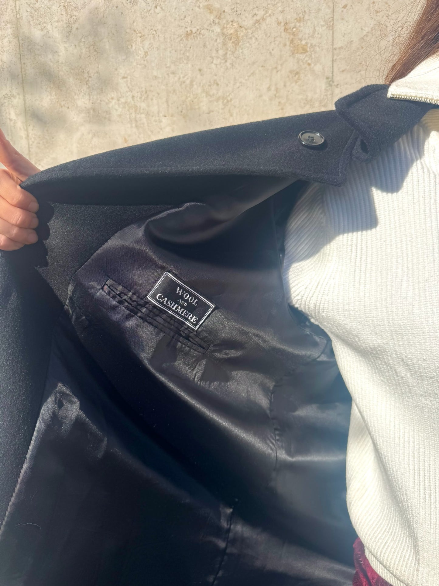 CAPPOTTO NERO LANA & CASHMERE