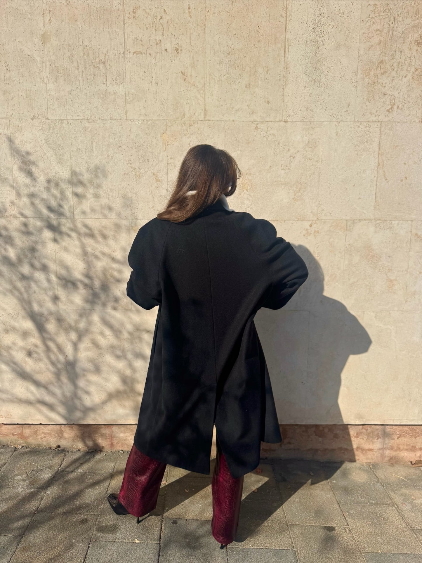 CAPPOTTO NERO LANA & CASHMERE