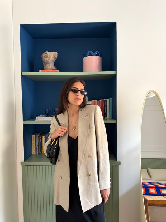 BLAZER DOPPIO PETTO IN LINO