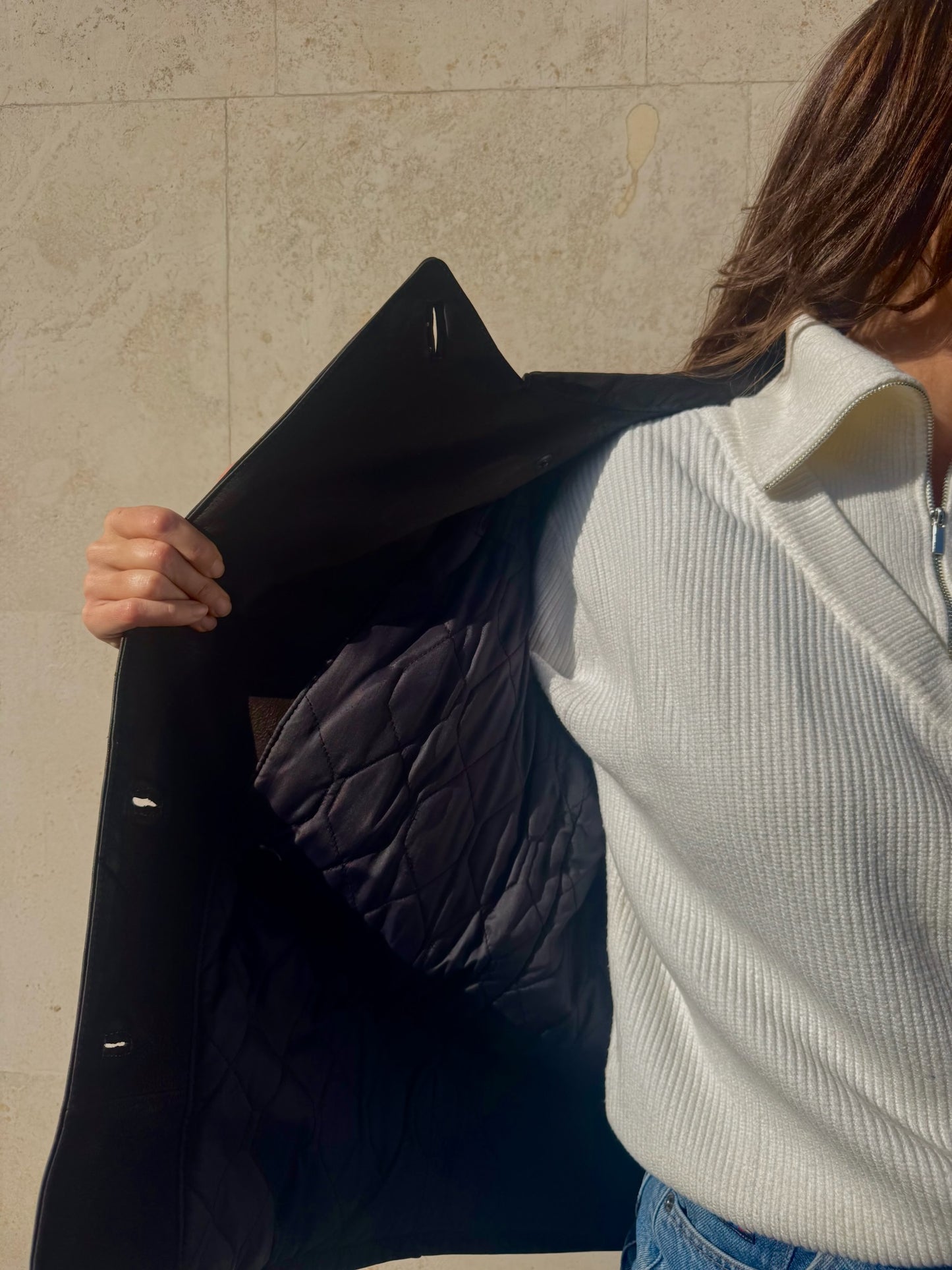 GIACCA IN VERA PELLE CON CINTURA