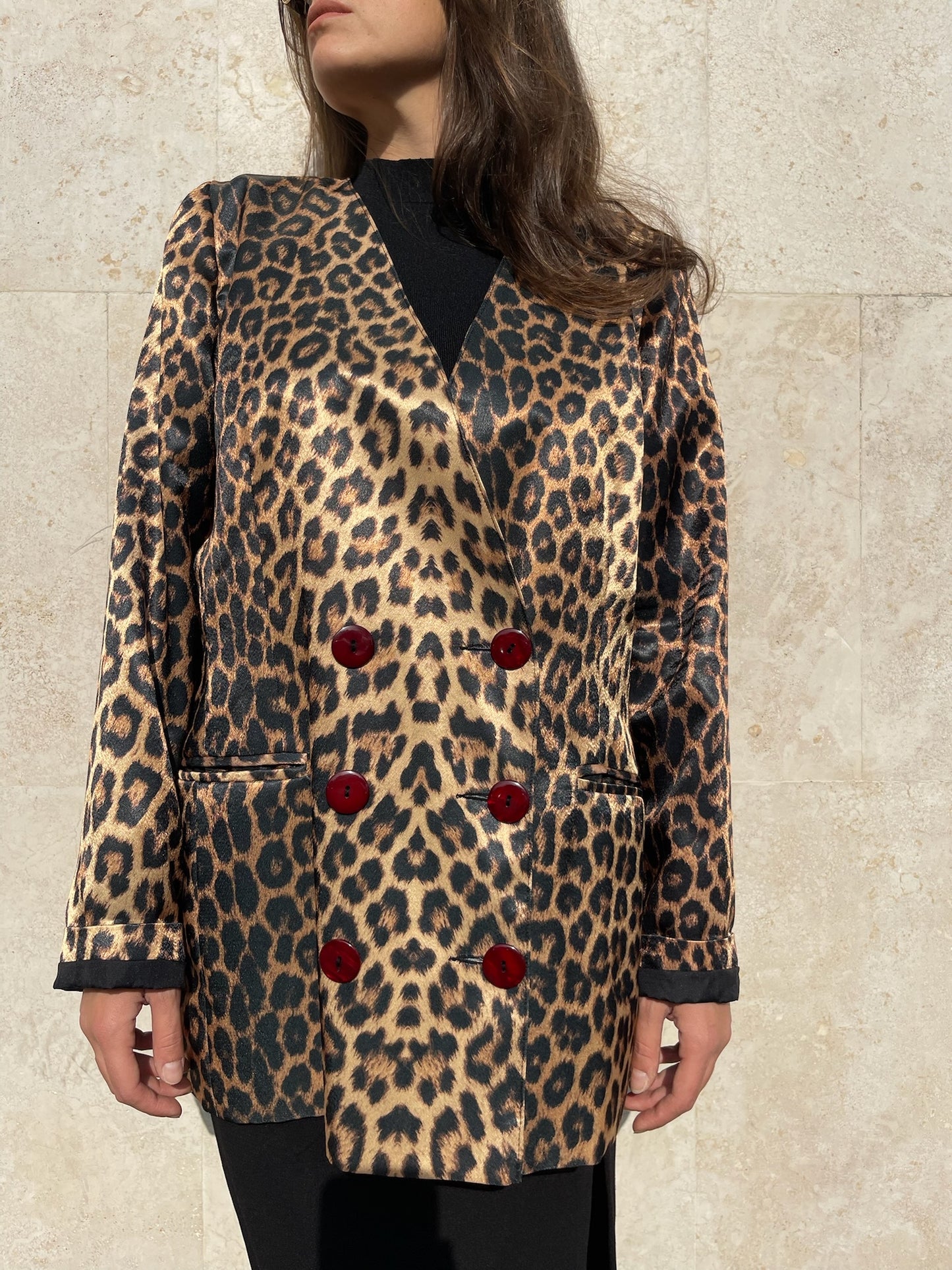 ANIMALIER DOUBLE BREAST BLAZER