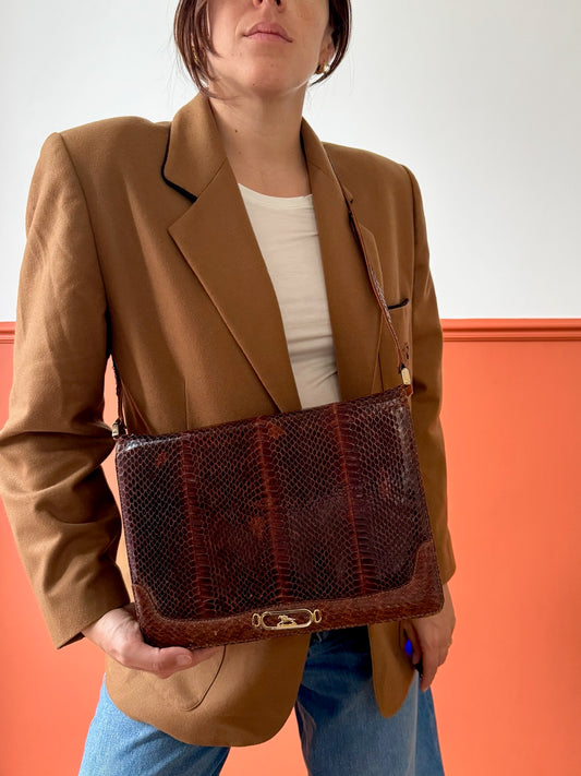 BORSA A TRACOLLA MARRONE