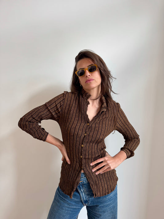 CAMICIA MANICHE LUNGHE CON PATTERN