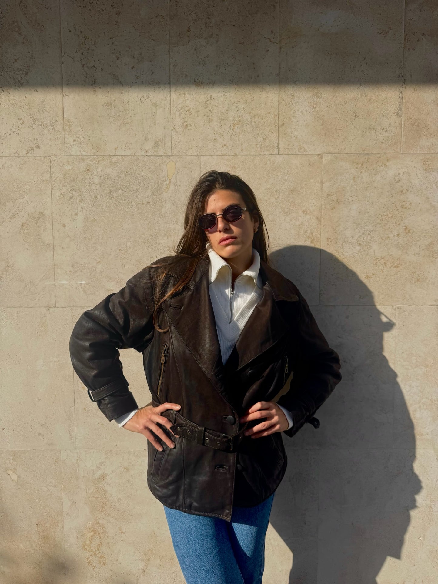 GIACCA IN VERA PELLE CON CINTURA