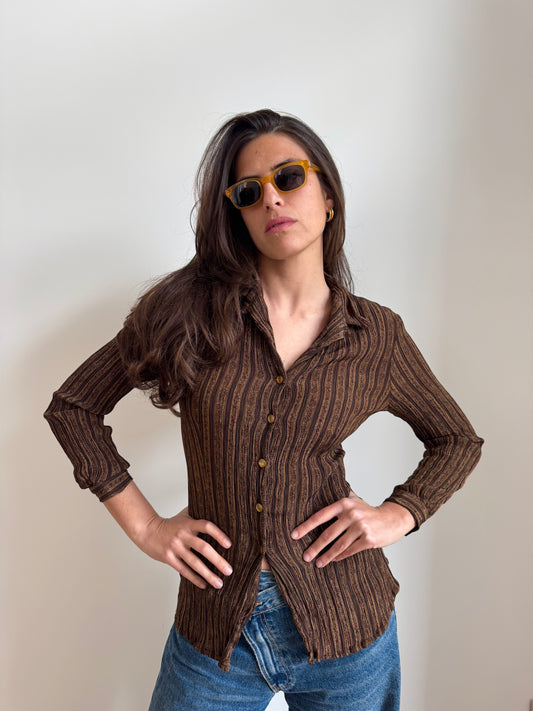 CAMICIA MANICHE LUNGHE CON PATTERN