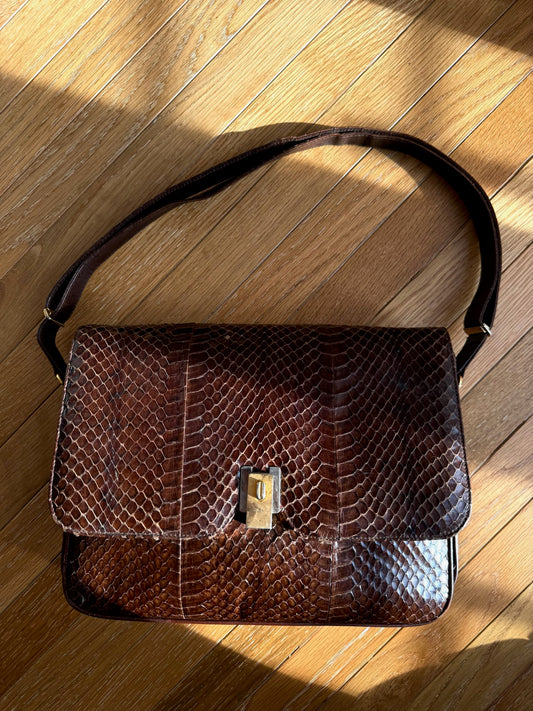 BORSA IN VERA PELLE PITONE