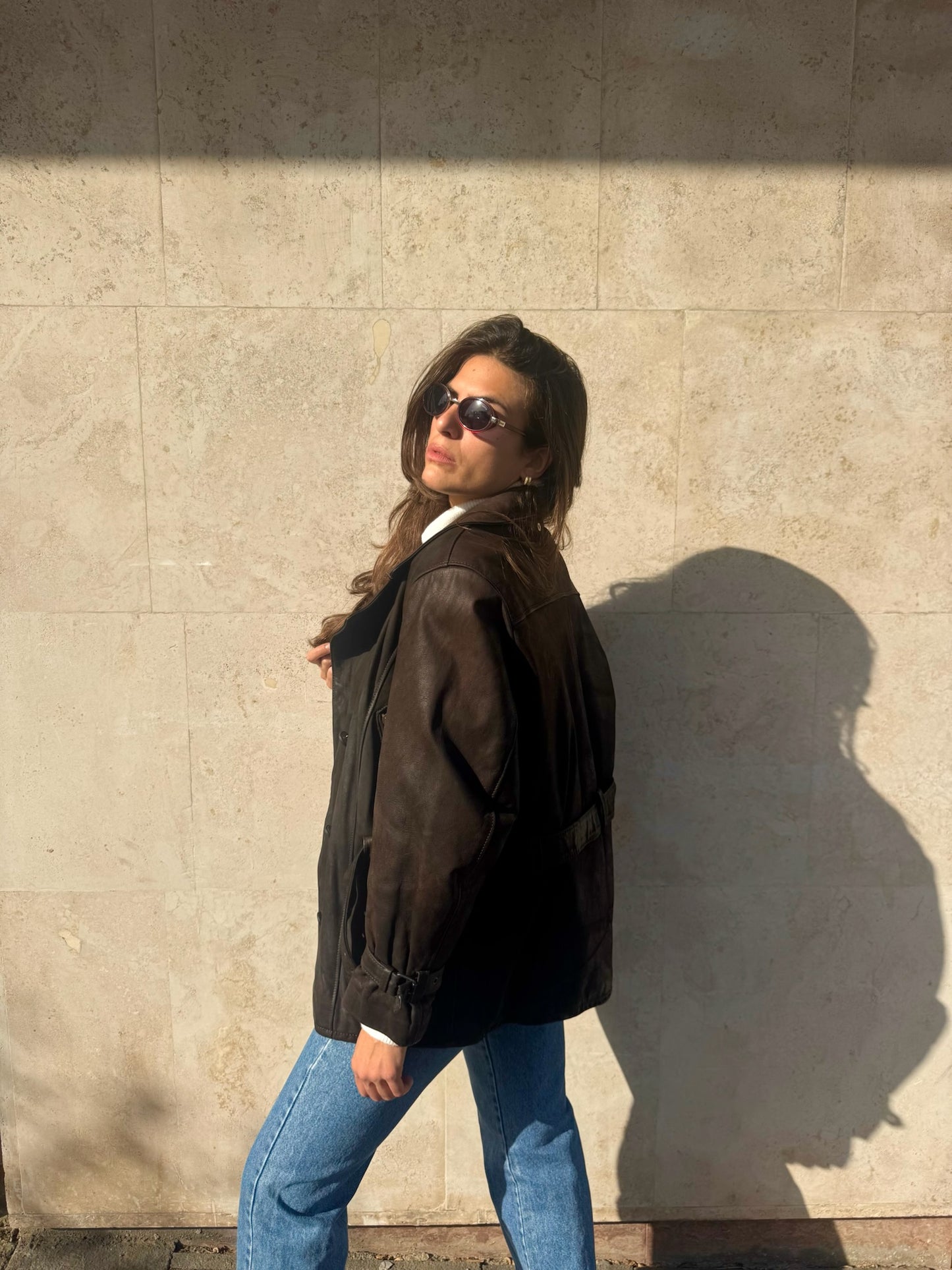 GIACCA IN VERA PELLE CON CINTURA