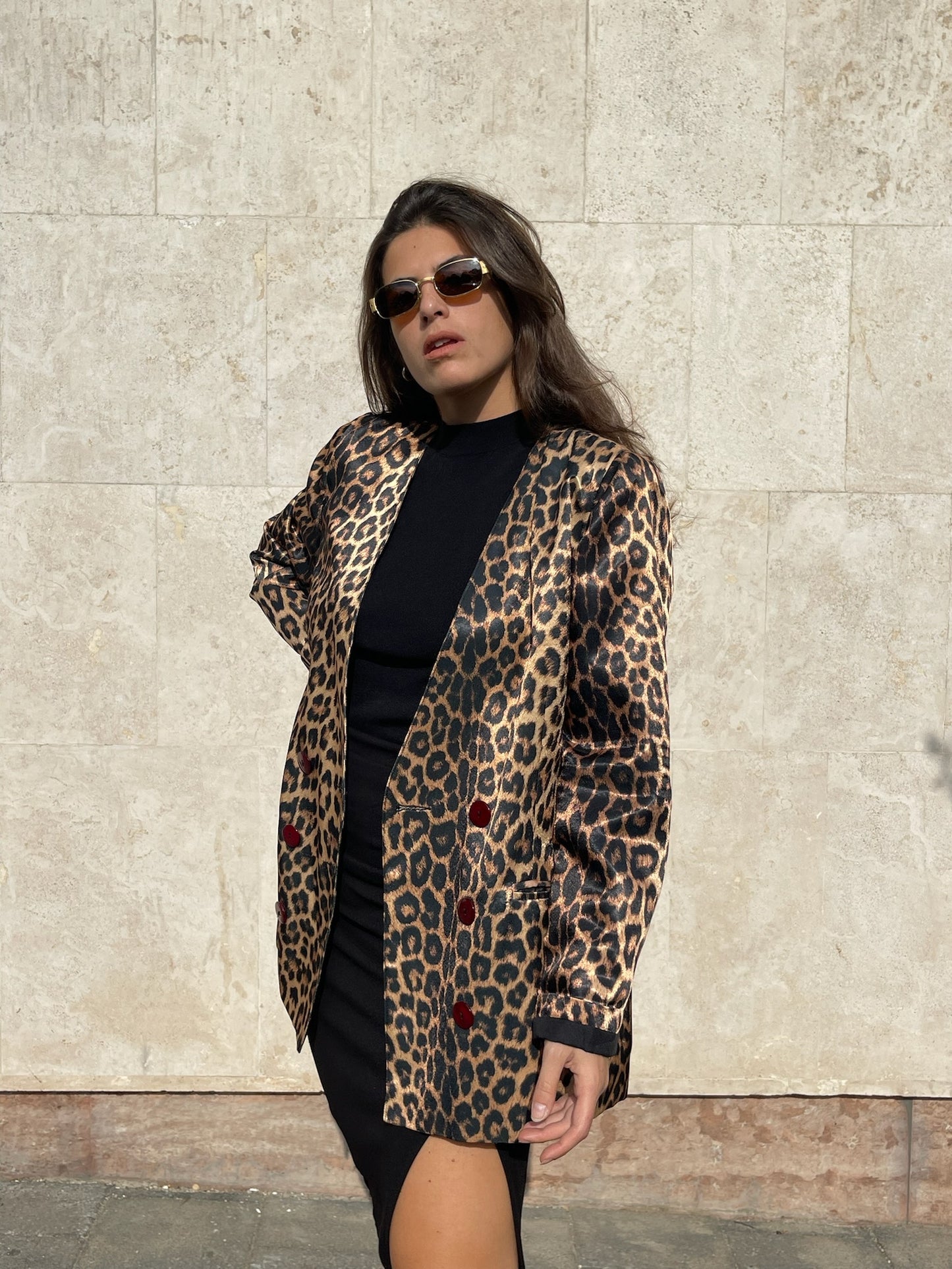 ANIMALIER DOUBLE BREAST BLAZER