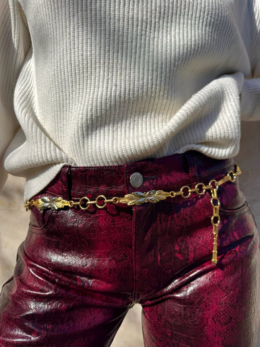 CINTURA A CATENA IN METALLO DORATO