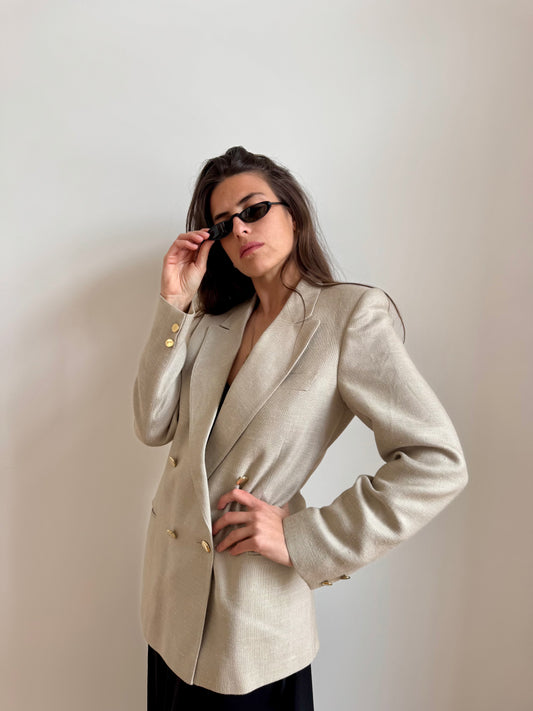 BLAZER DOPPIO PETTO IN LINO