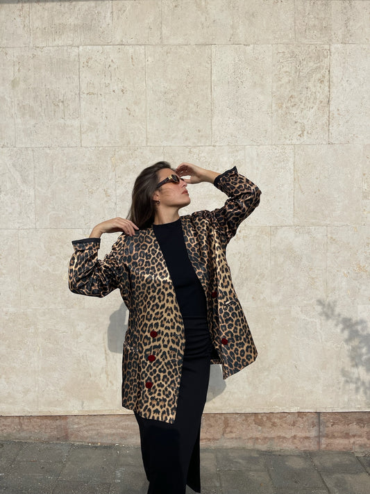 ANIMALIER DOUBLE BREAST BLAZER