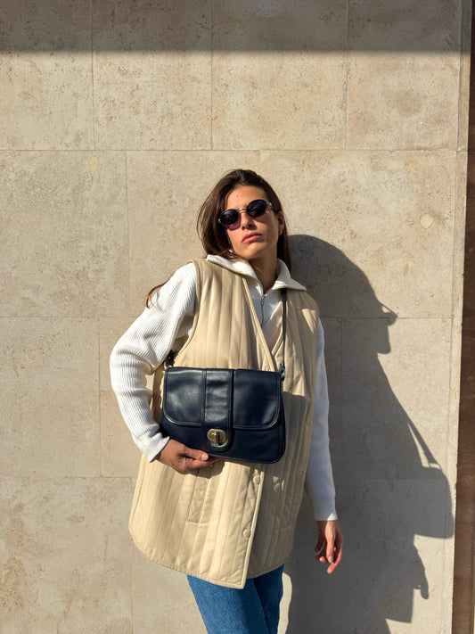 BORSA A SPALLA BLU NAVY