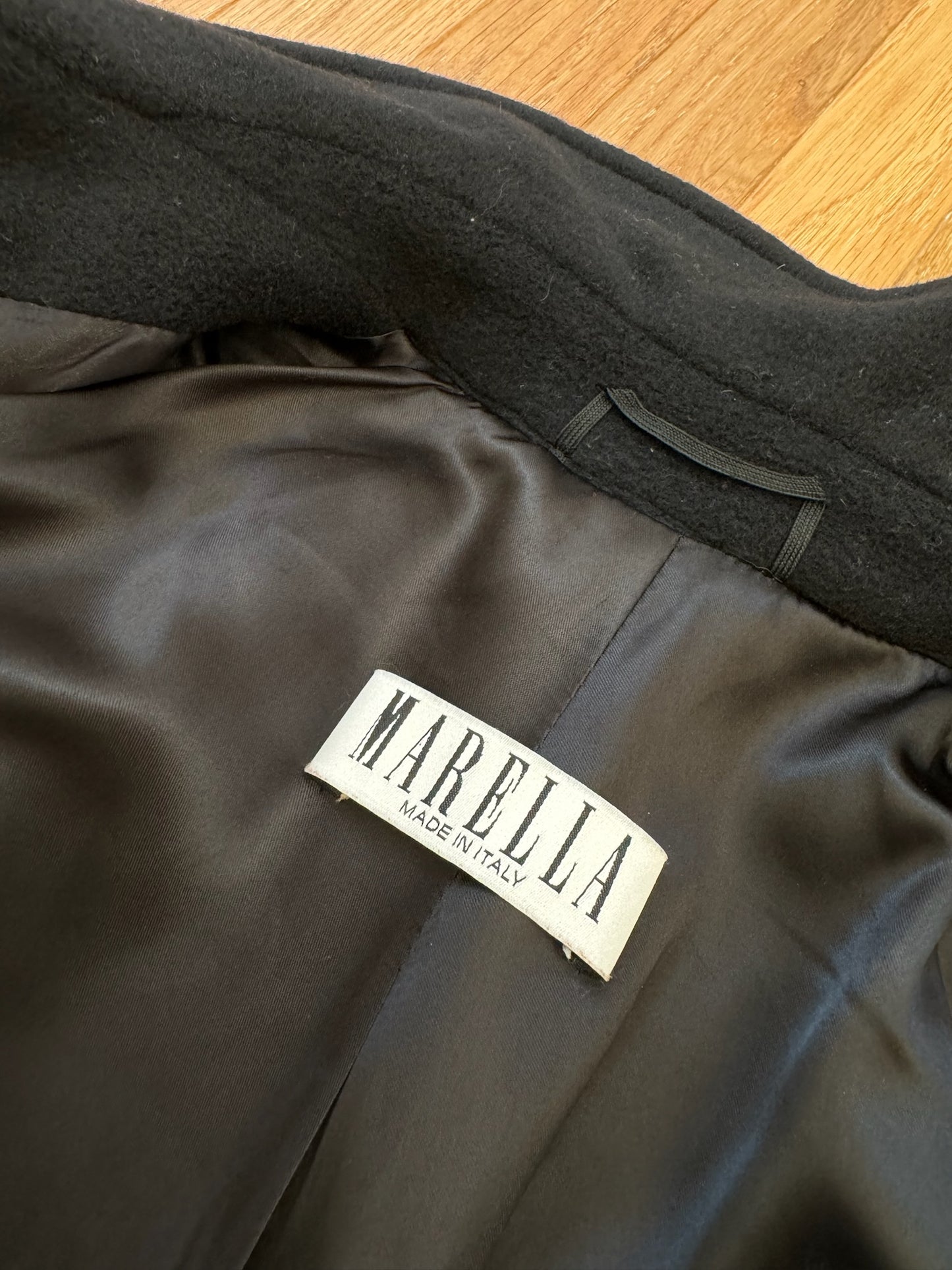 MARELLA COAT IN BLACK WOOL