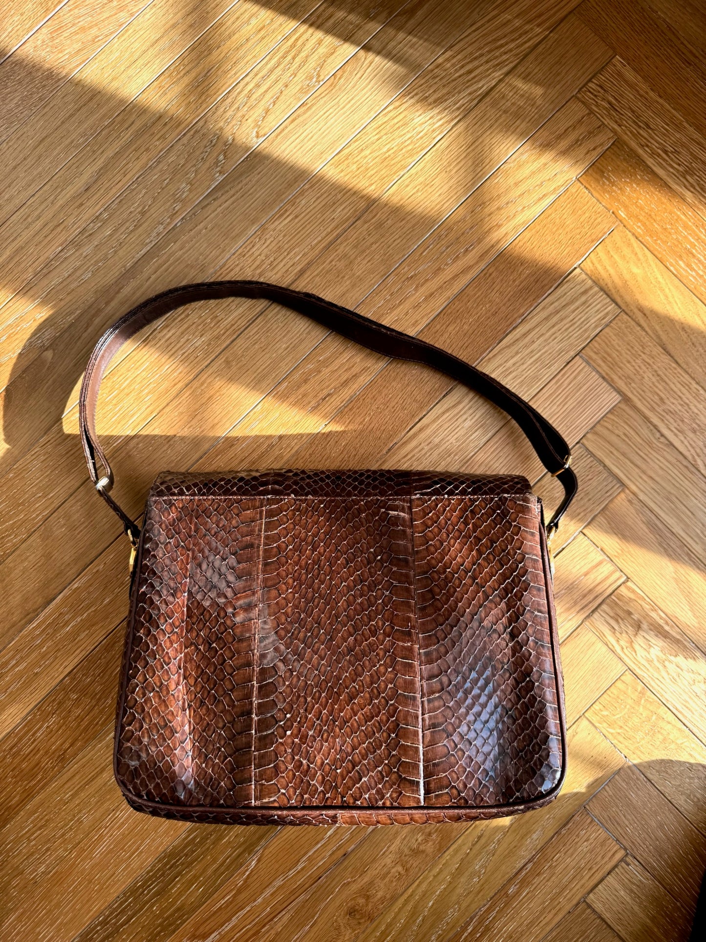 BORSA IN VERA PELLE PITONE