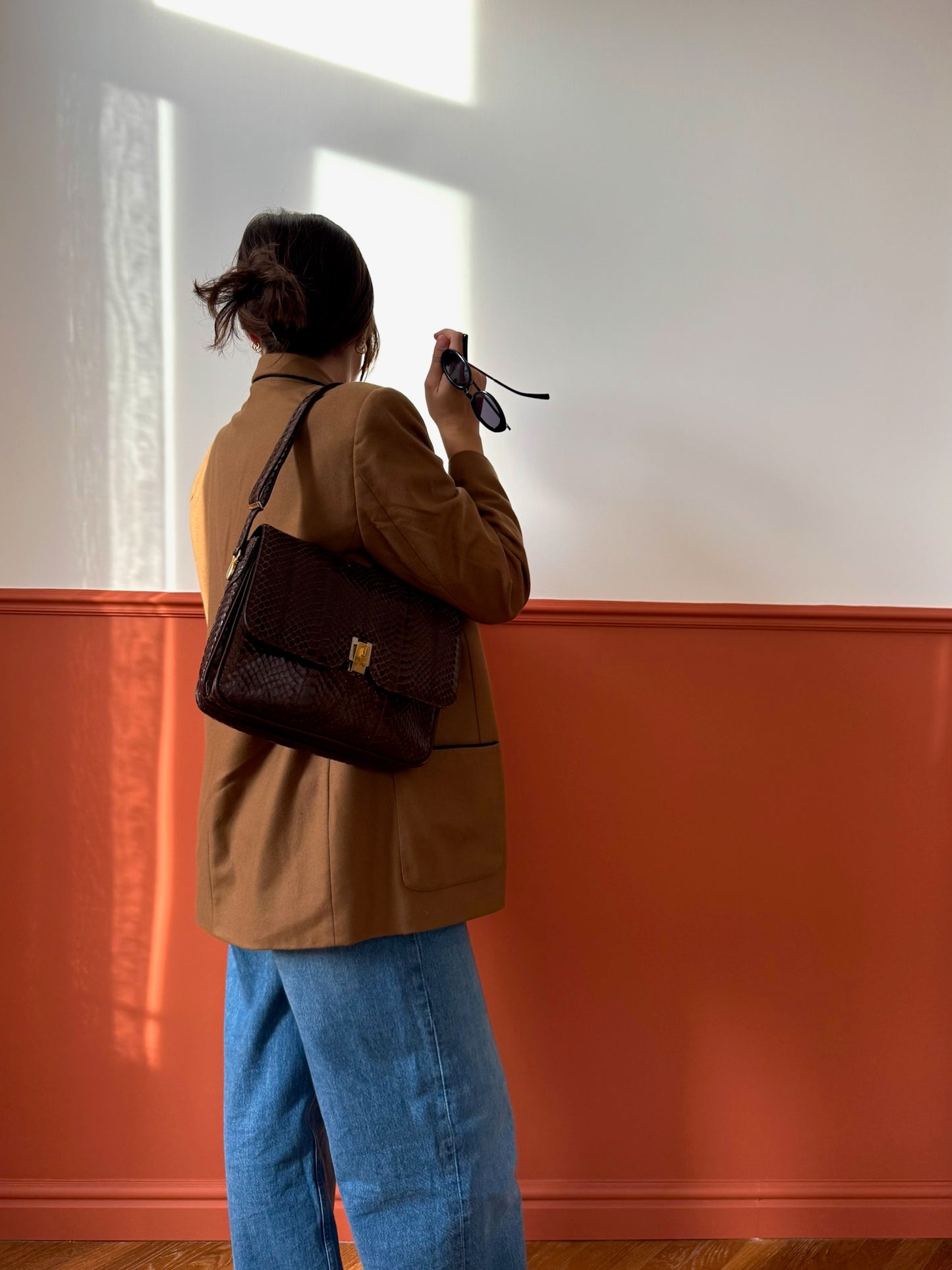 BORSA IN VERA PELLE PITONE