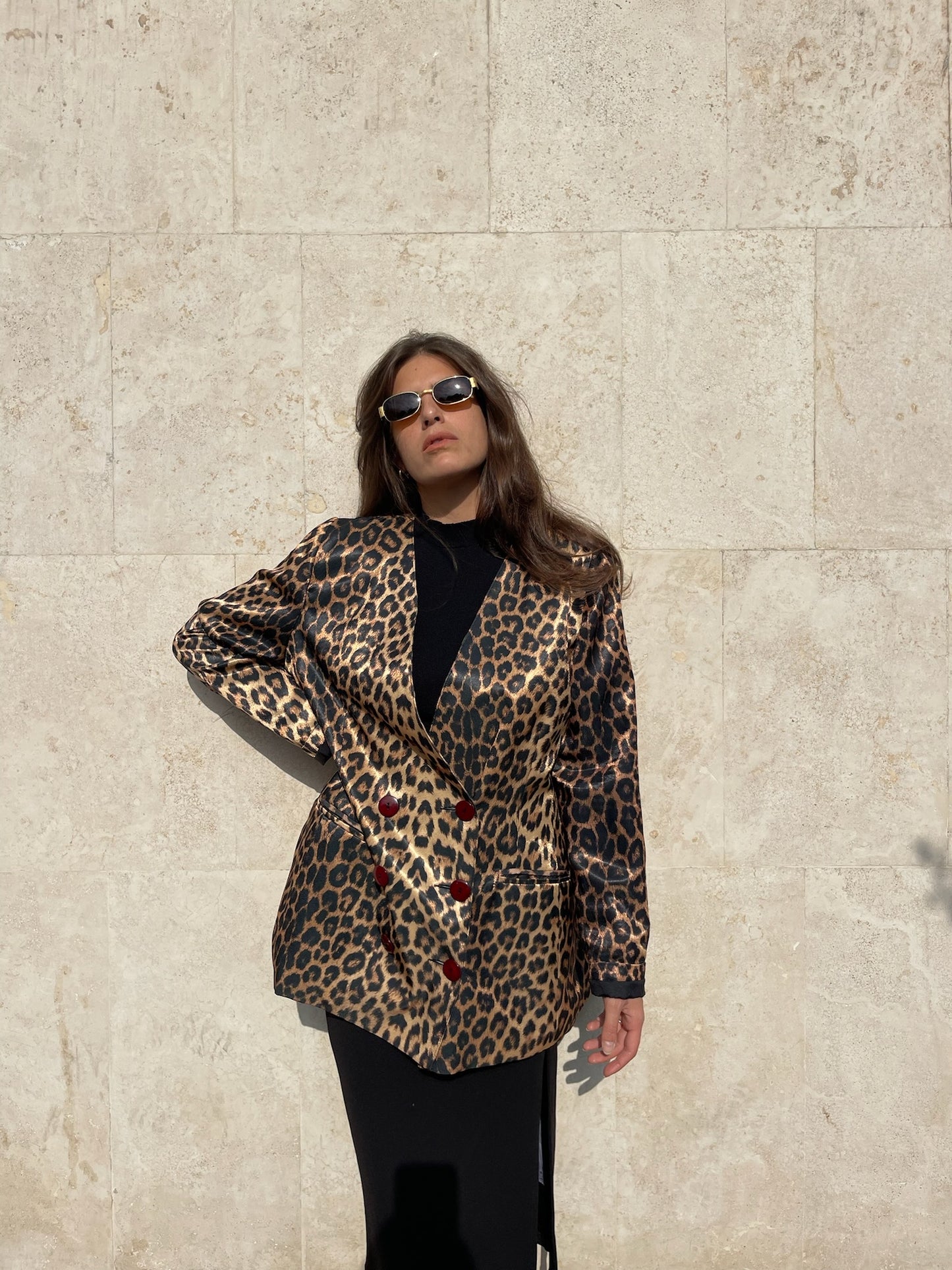 ANIMALIER DOUBLE BREAST BLAZER